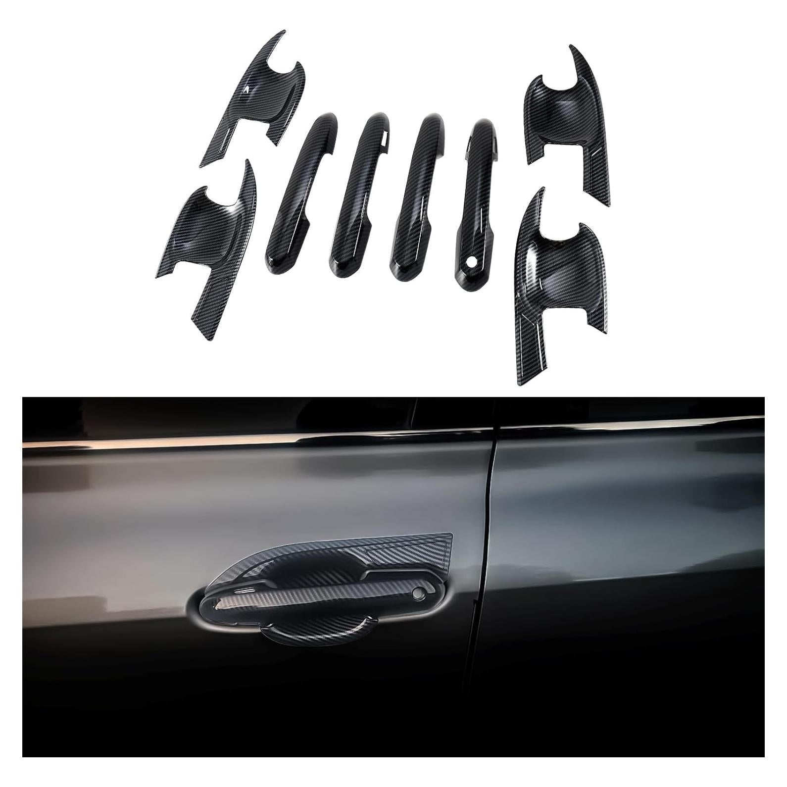 Cubiertas de Tazón de Manija de Puerta Exterior CRMDF para Toyota Highlander 2020-2025