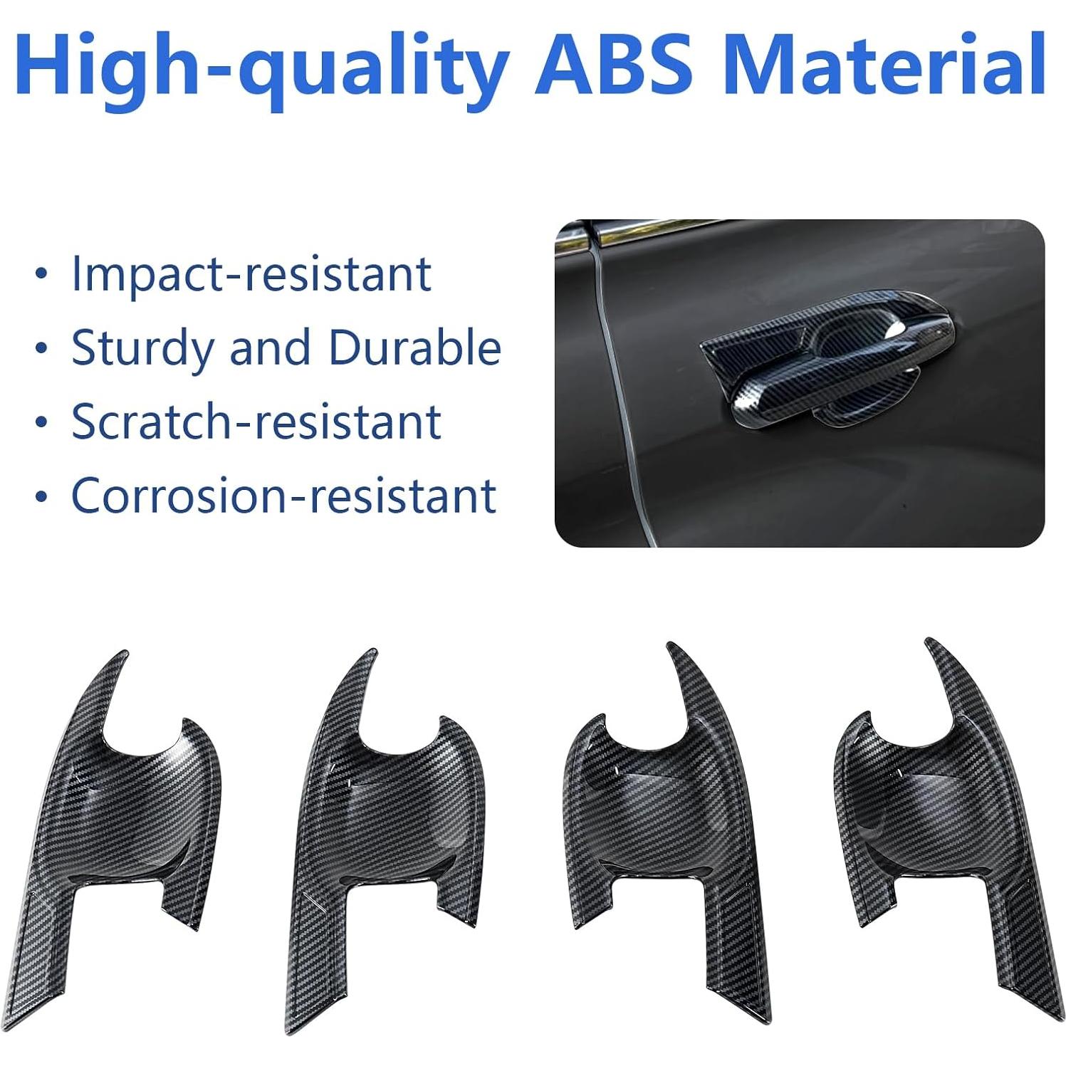 Cubiertas de Tazón de Manija de Puerta Exterior CRMDF para Toyota Highlander 2020-2025