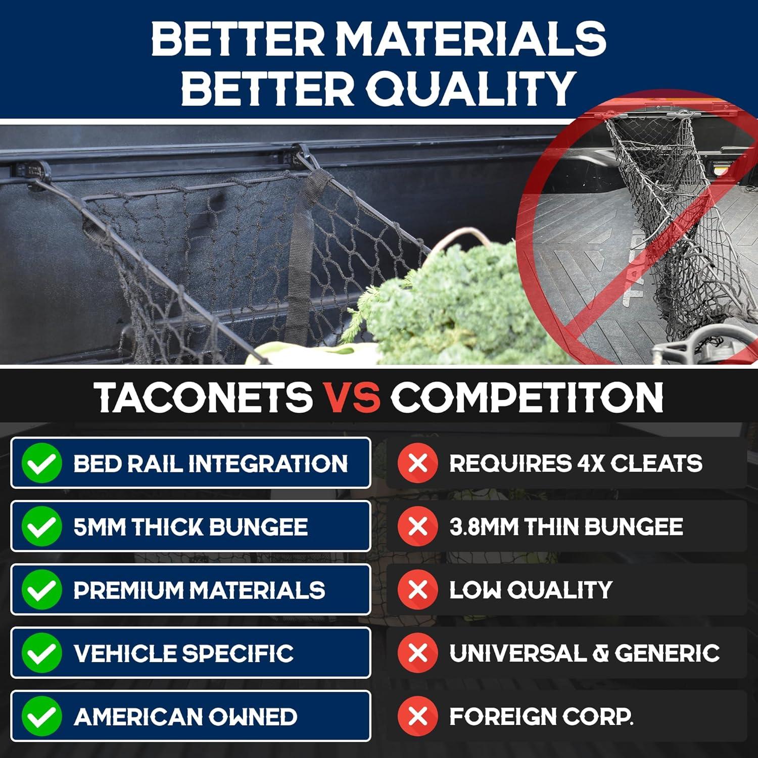 Red de Carga 3 Bolsillos TacoNets para Toyota Tacoma 2005-2024