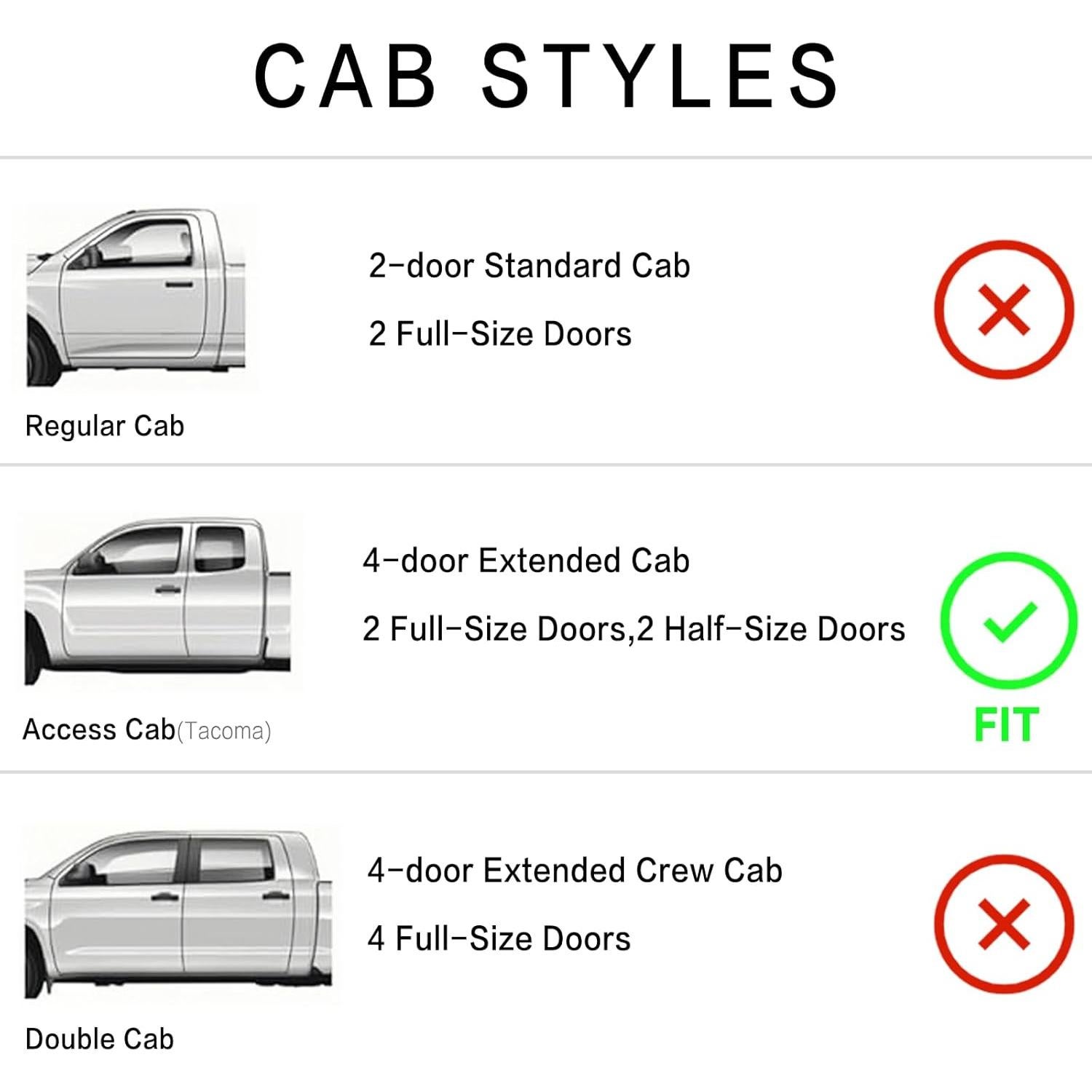 Protectores de Lluvia Aumivoron para Toyota Tacoma 1995-2004