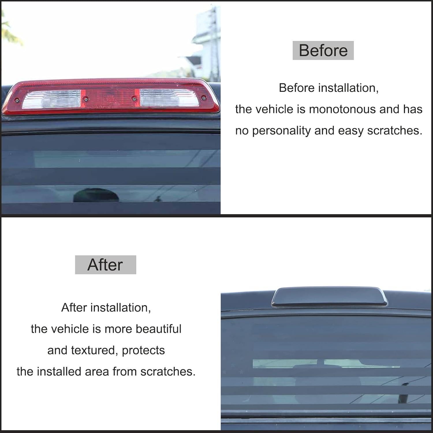 Cubierta de Luz de Freno Aunginsy para Toyota Tundra 2007-2021 ABS Gris