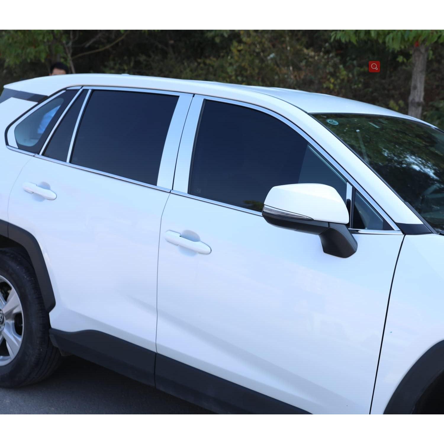 Cubiertas de Pilar de Ventana YAKANEY para Toyota RAV4 2019-2025