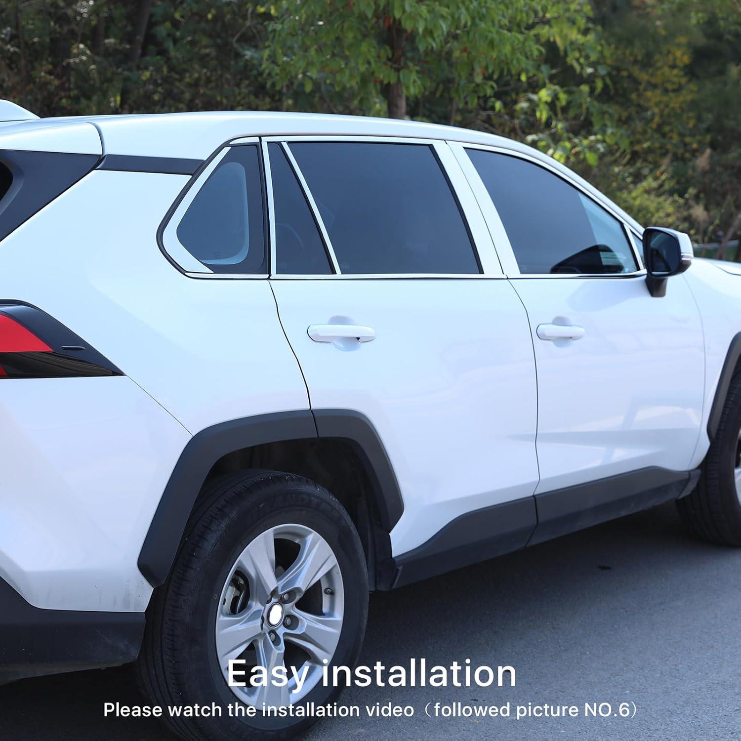 Cubiertas de Pilar de Ventana YAKANEY para Toyota RAV4 2019-2025