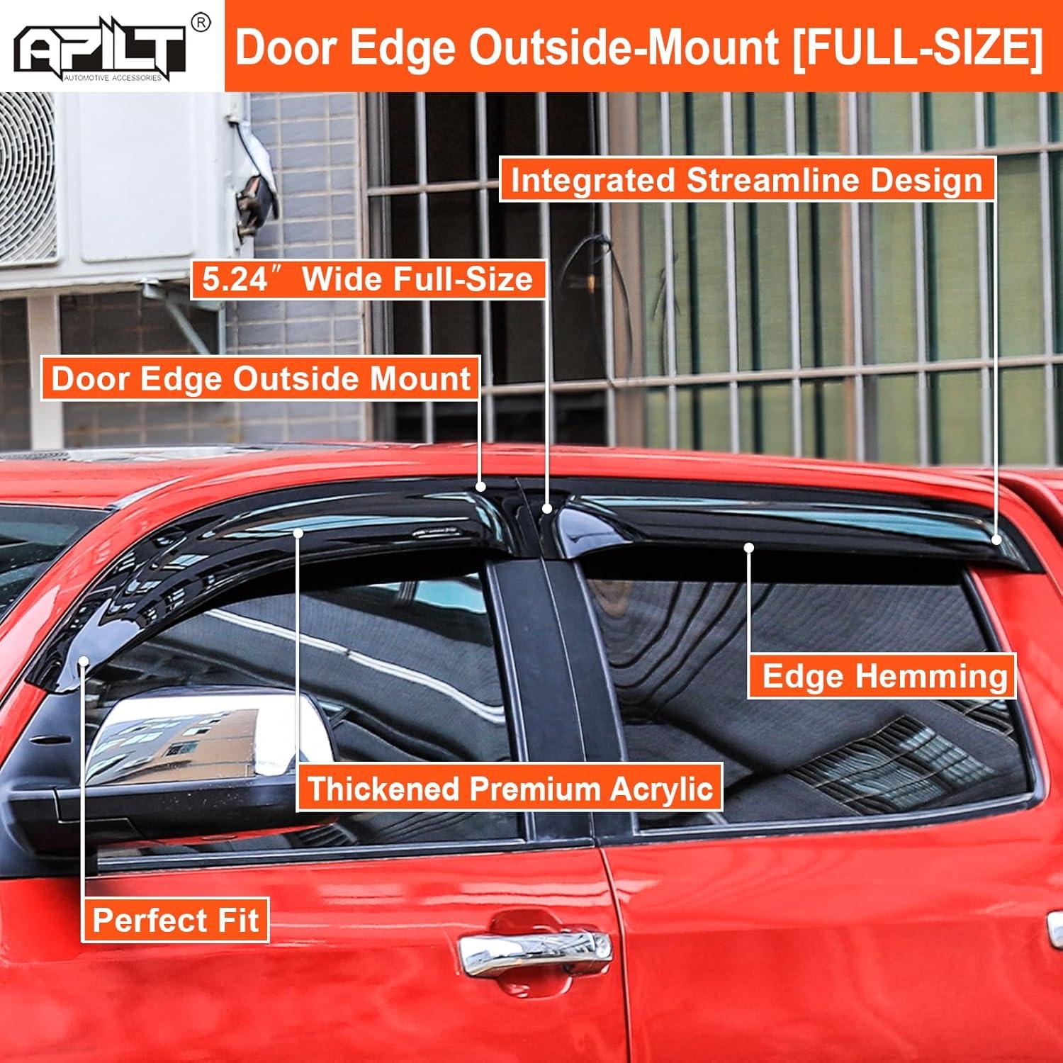 Deflectores de Ventana APILT para Toyota Tundra CrewMax 2007-2021