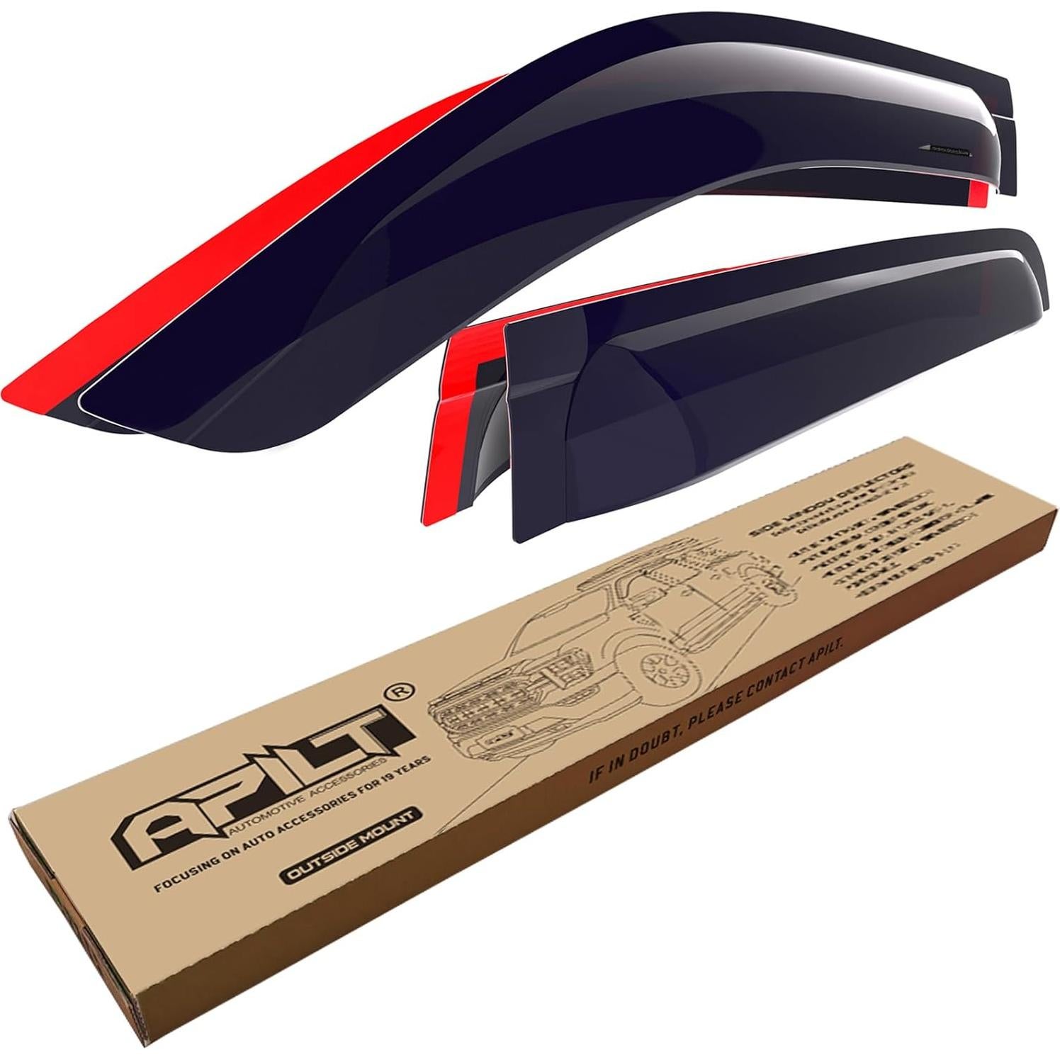 Deflectores de Ventana APILT para Toyota Tundra CrewMax 2007-2021