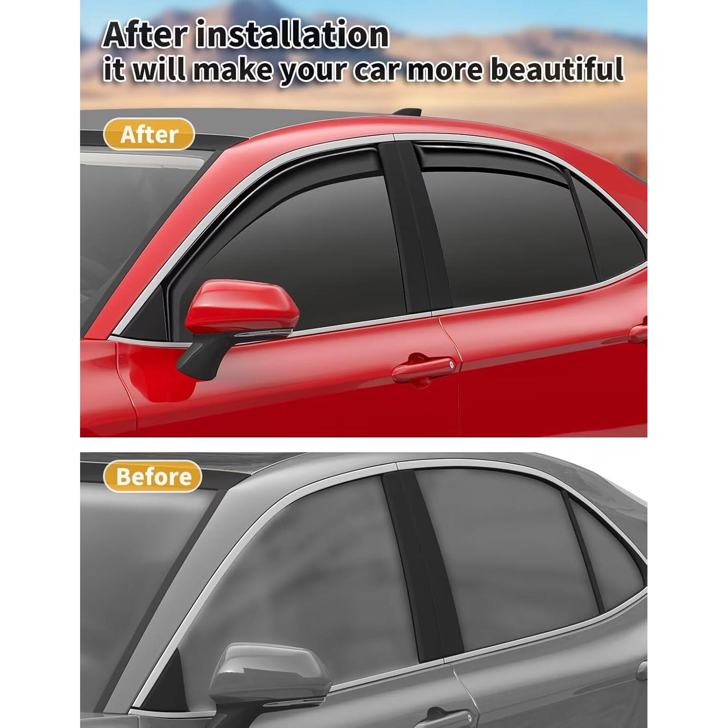 Deflectores de Lluvia en Canal Saleago para Toyota Camry 2018-2024