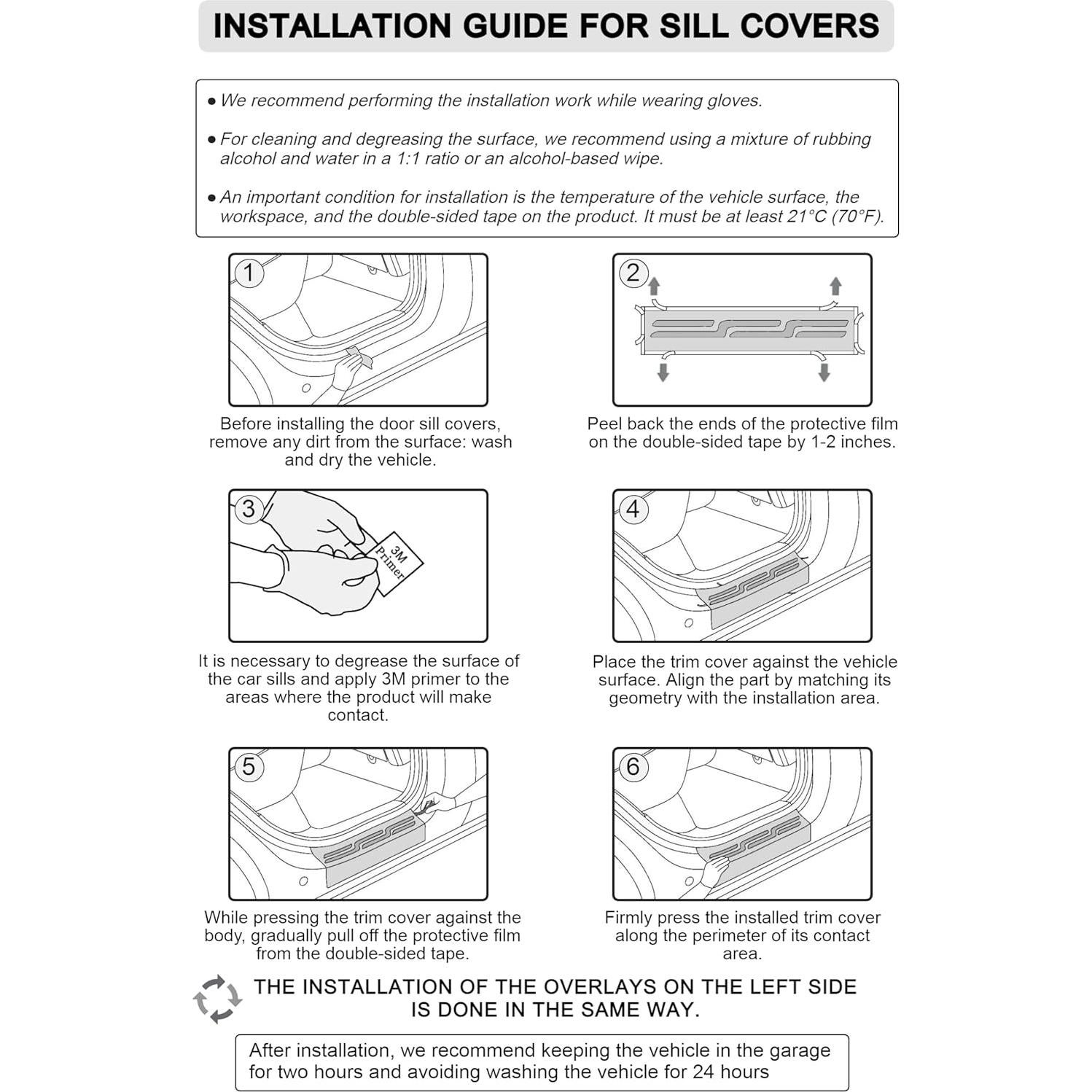 Protector de Umbral de Puerta Toyota RAV4 2019-2025 ABS Negro