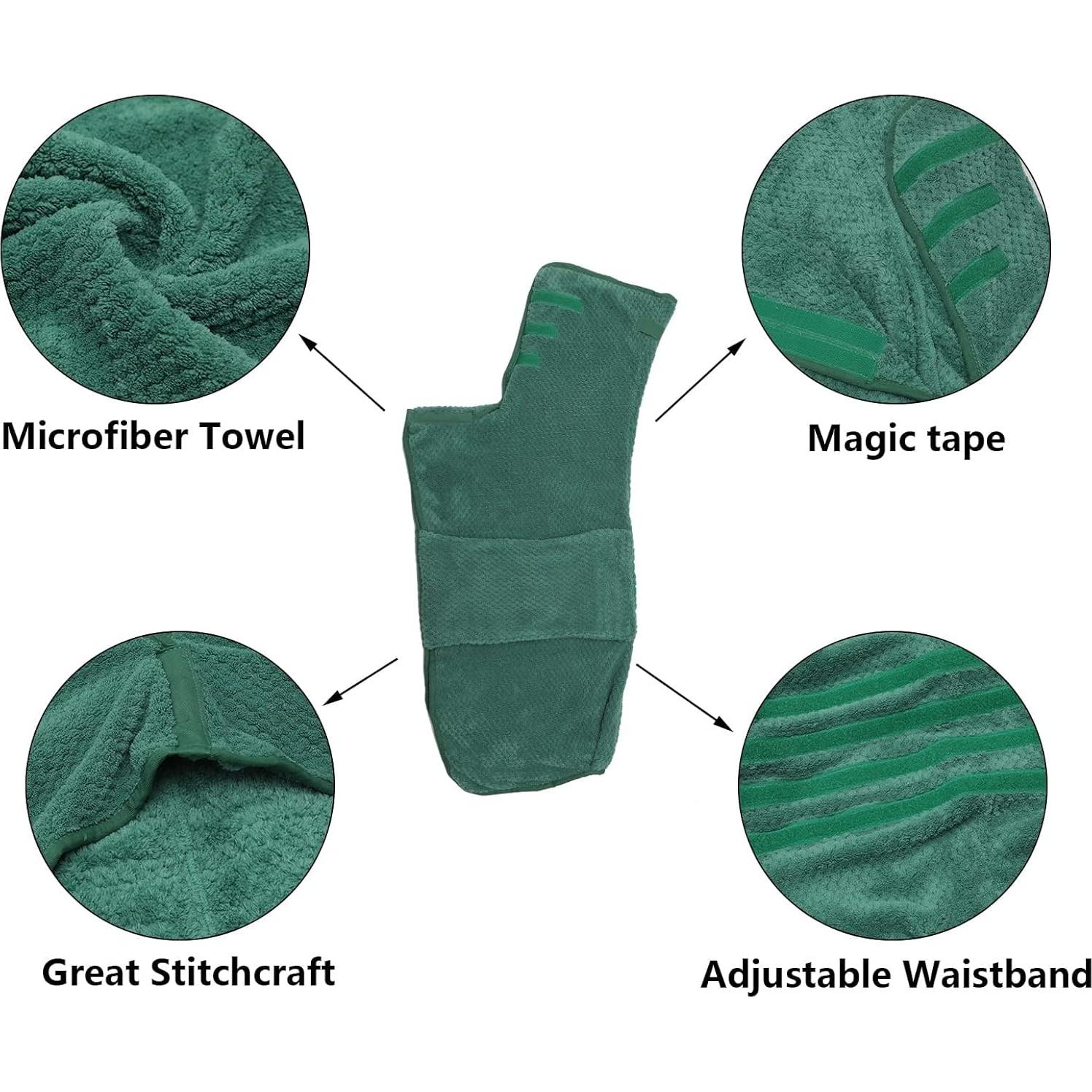 Bata de Baño Rápido Secado Geyecete para Perros Verde XS