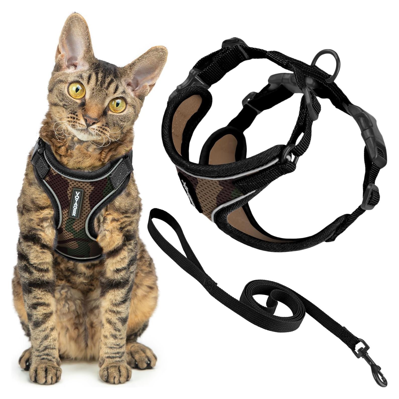 Arnés y Correa para Gato Voyager Best Pet Supplies - XXS, Reflectante