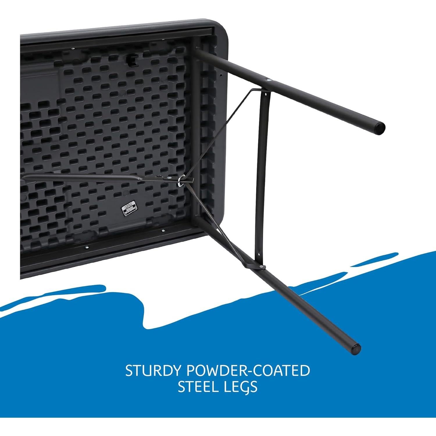 Mesa Plegable Comercial Iceberg 65507 61x122cm Carbón