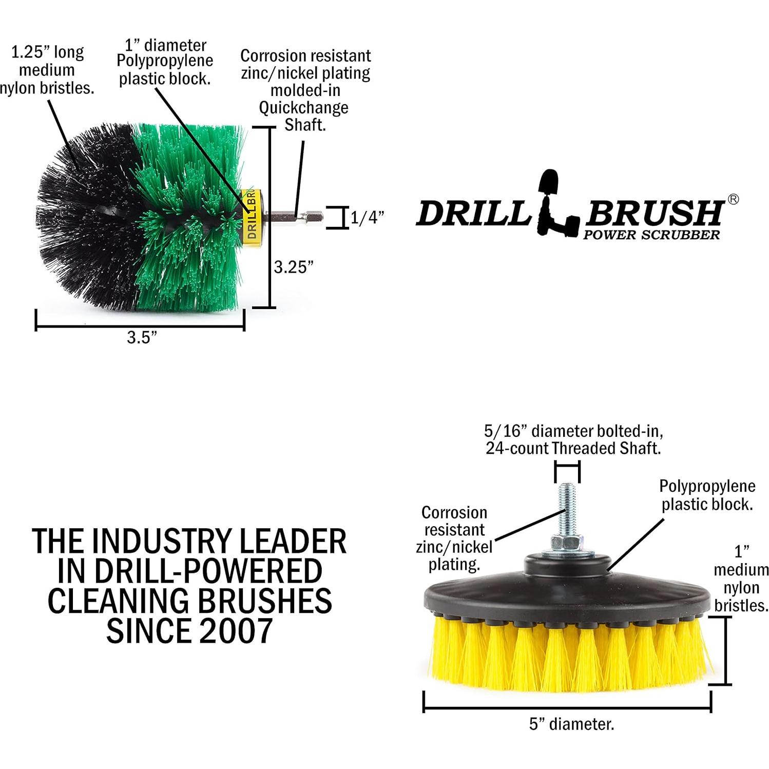 Juego de Cepillos de Limpieza para Taladro Drillbrush - 2 Piezas