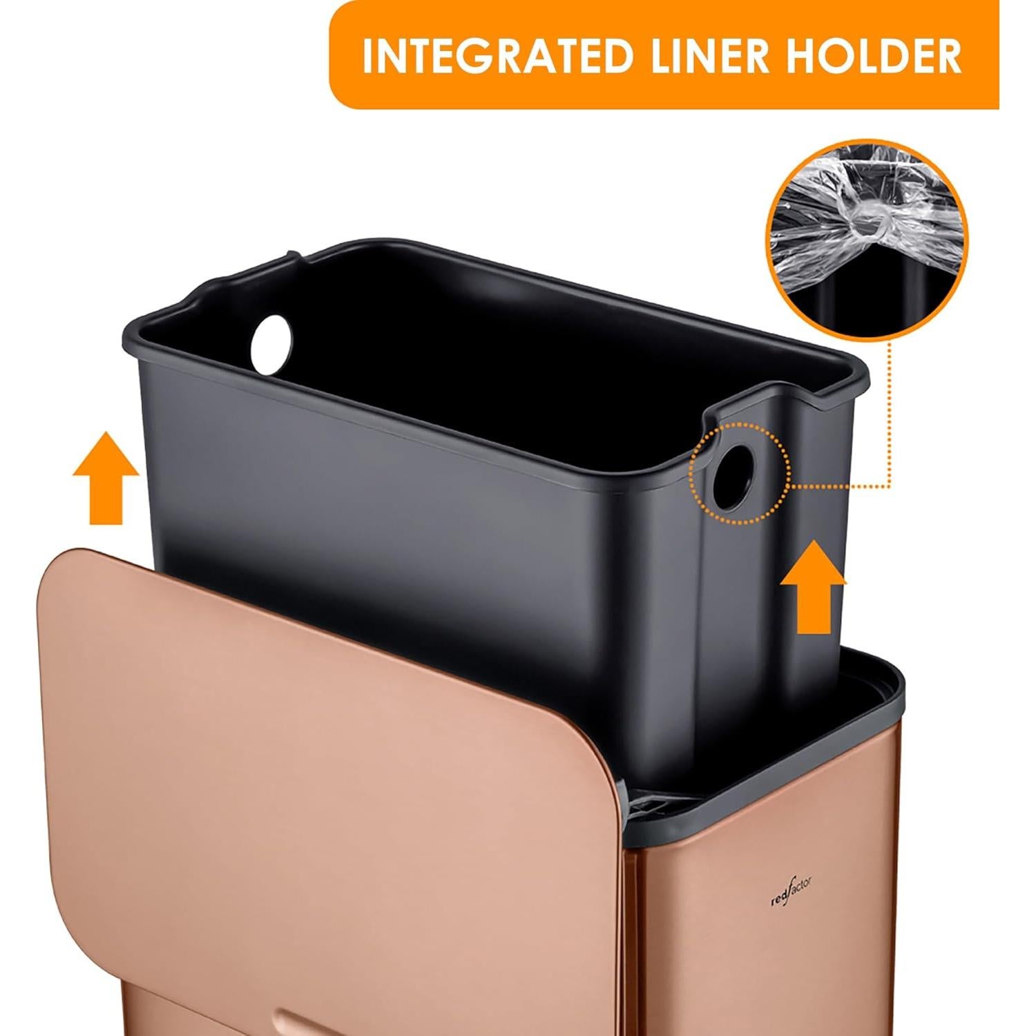 Bote de Basura Colgante RED FACTOR Acero Inoxidable 5L