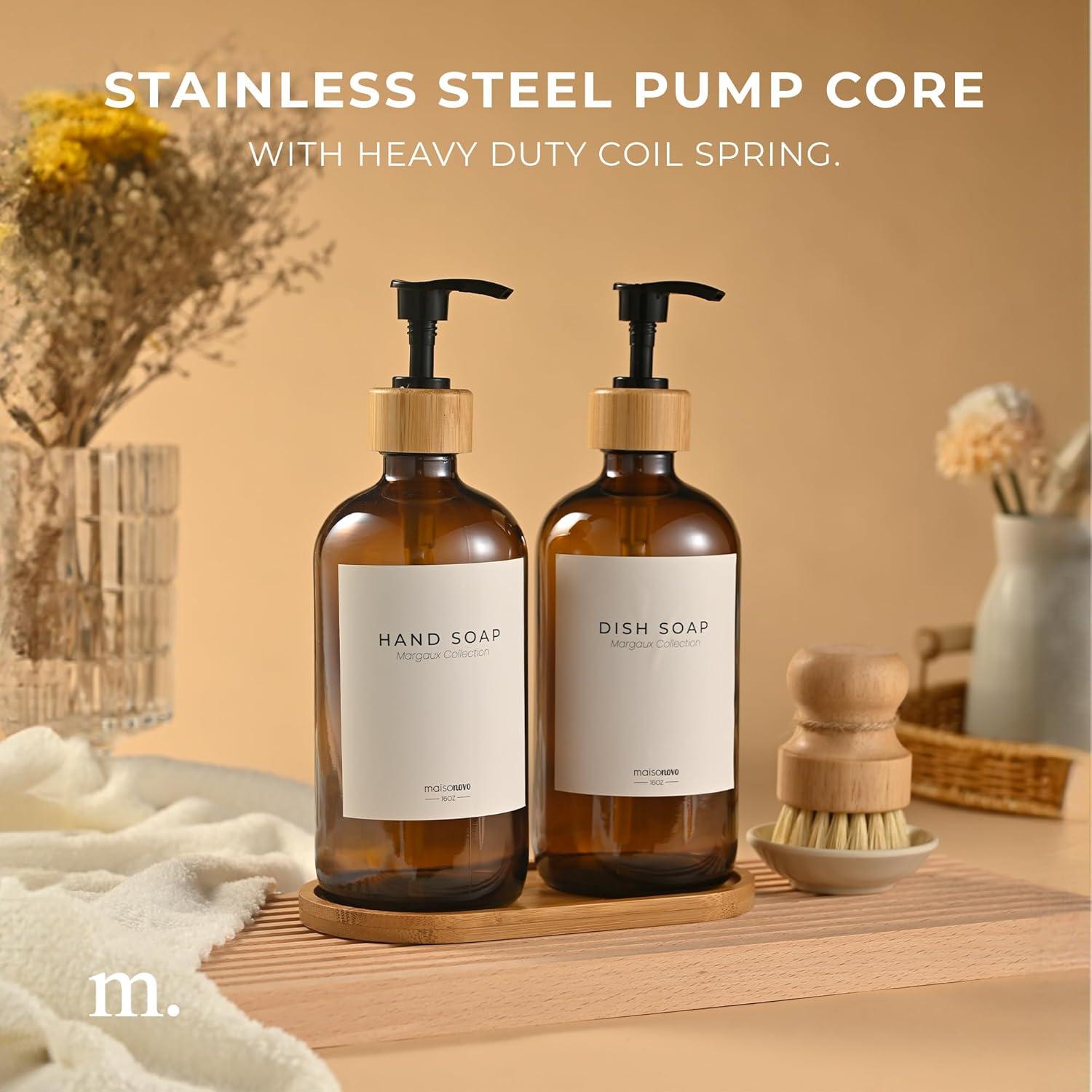 Reemplazo de bomba de dispensador de jabón MaisoNovo - 2 unidades de acero inoxidable