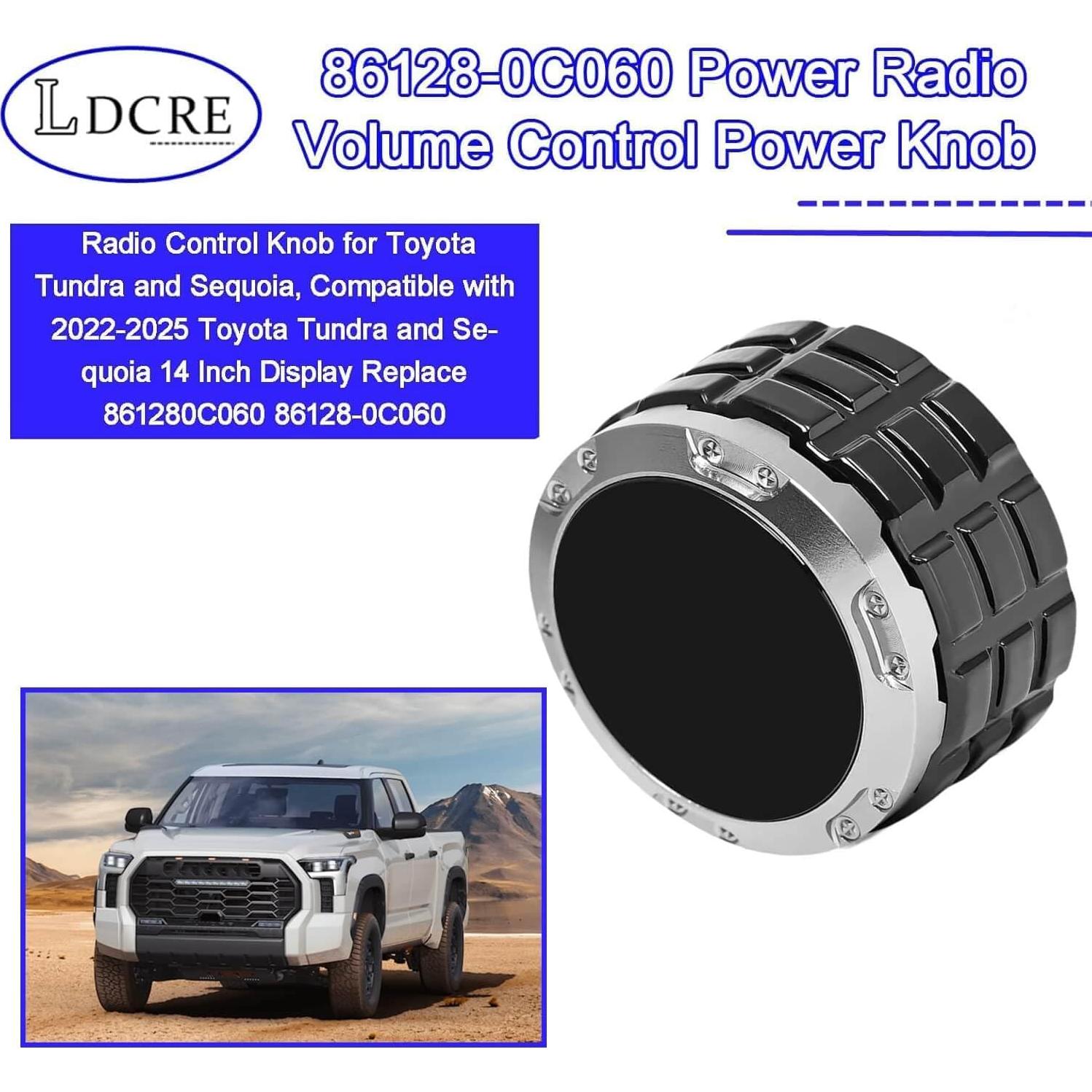 Perilla de Control de Volumen LDCRE para Toyota Tundra/Sequoia 2022-2025