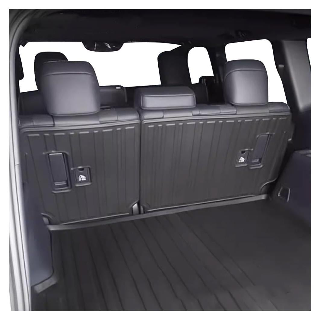 Rear Seat Back Protector Pad for 2024 2025 Toyota Land Cruiser 250 & 1958 Prado LC250 Rear Seat Backrest Pad Tailgate Kick Plate Interior Modification Accessory (for Five Seats Only)