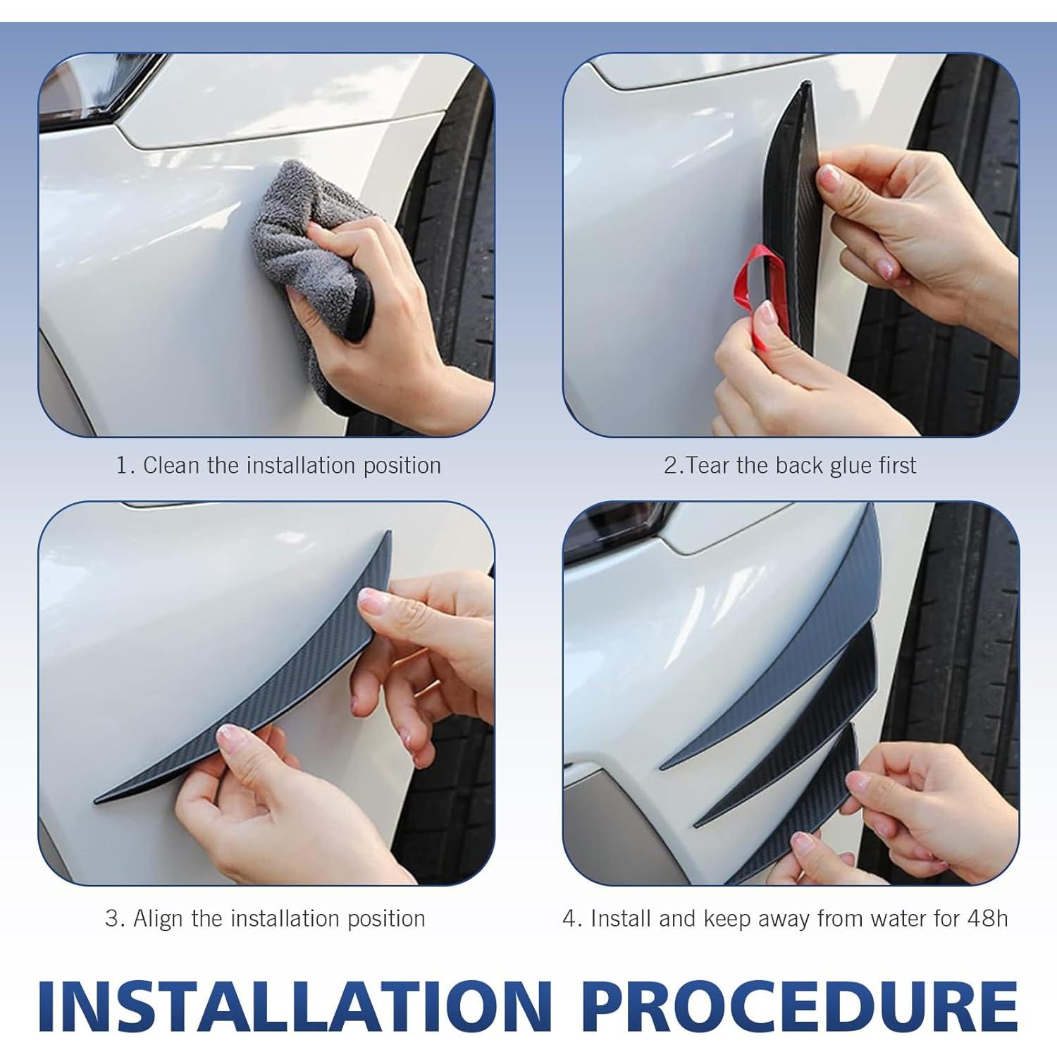 Kit de 6 Calcomanías Aerodinámicas DACIRTY para Coche - Fibra de Carbono