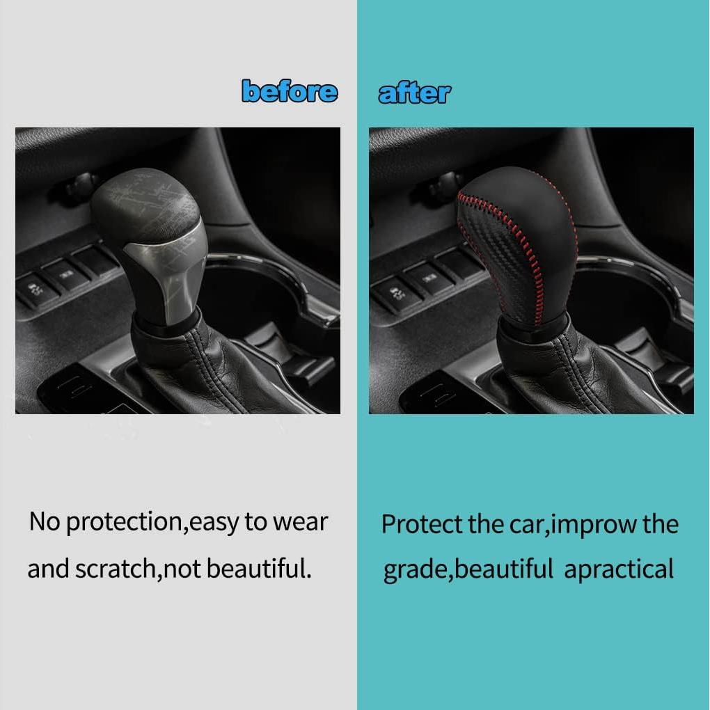 Cubierta de pomo de cambio de cuero LDYFC para Toyota 2014-2022