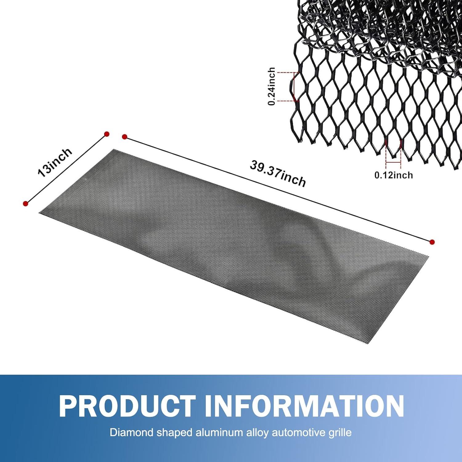 Malla de Rejilla para Automóvil Zeathery 100x33cm Negra