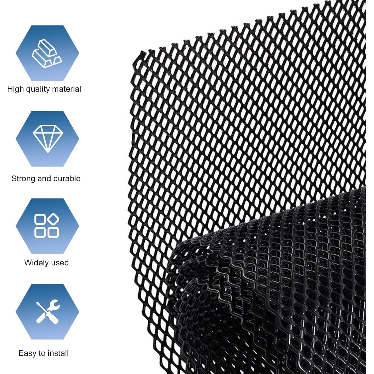 Malla de Rejilla para Automóvil Zeathery 100x33cm Negra