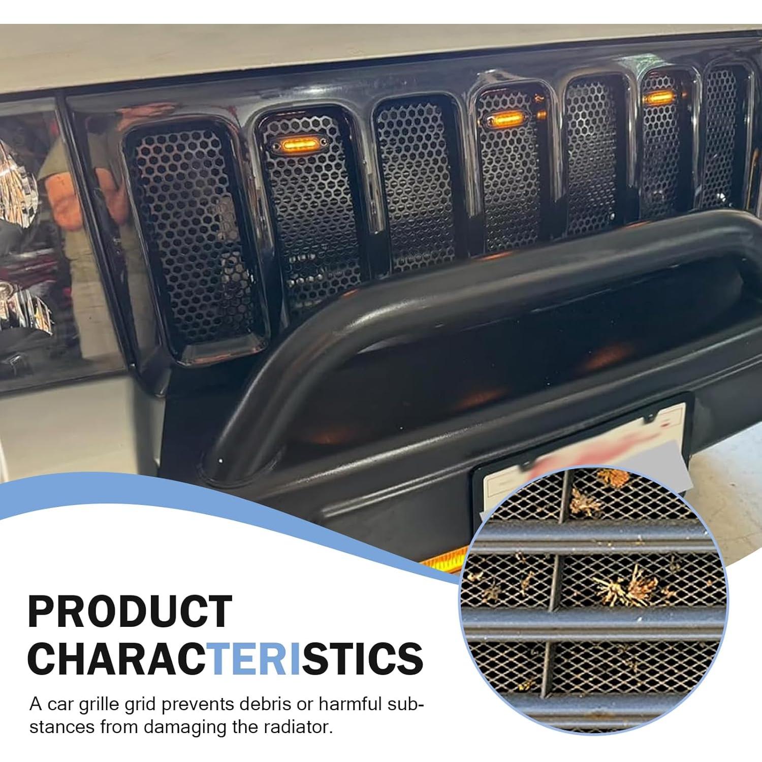 Malla de Rejilla para Automóvil Zeathery 100x33cm Negra