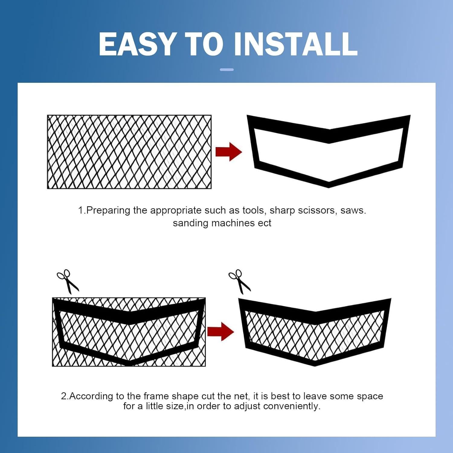 Malla de Rejilla para Automóvil Zeathery 100x33cm Negra