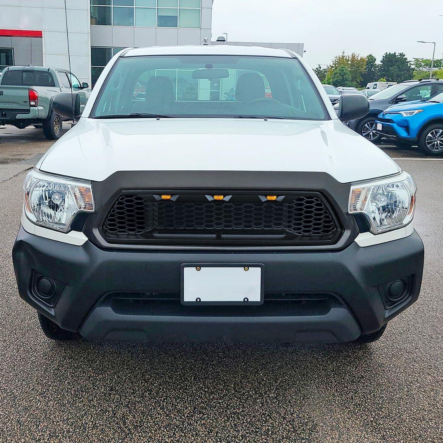 Rejilla Delantera Malla Negra Mate LED Spec-D Toyota Tacoma 2012-2015