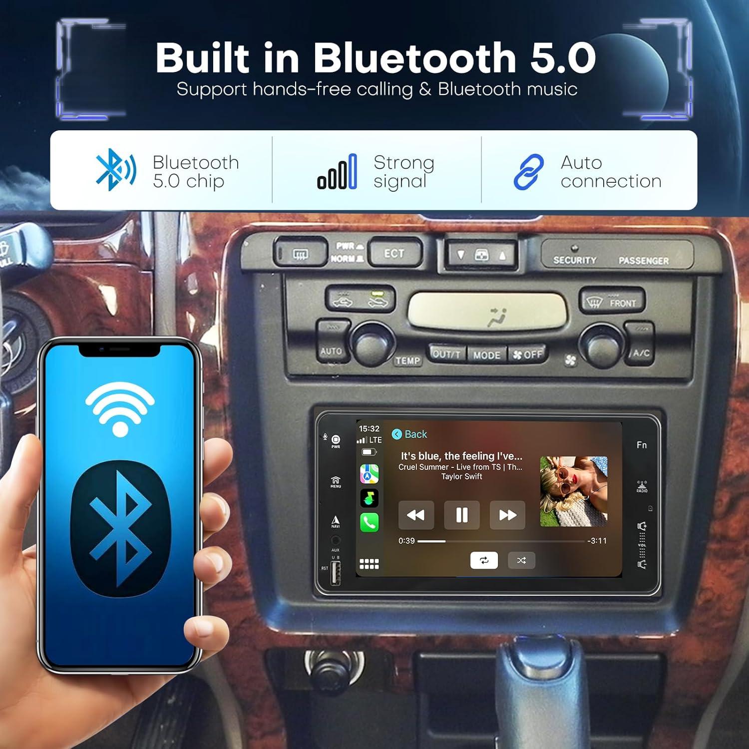 Radio Estéreo Toyota 4Runner 1996-2002 Carplay Android Auto 7"