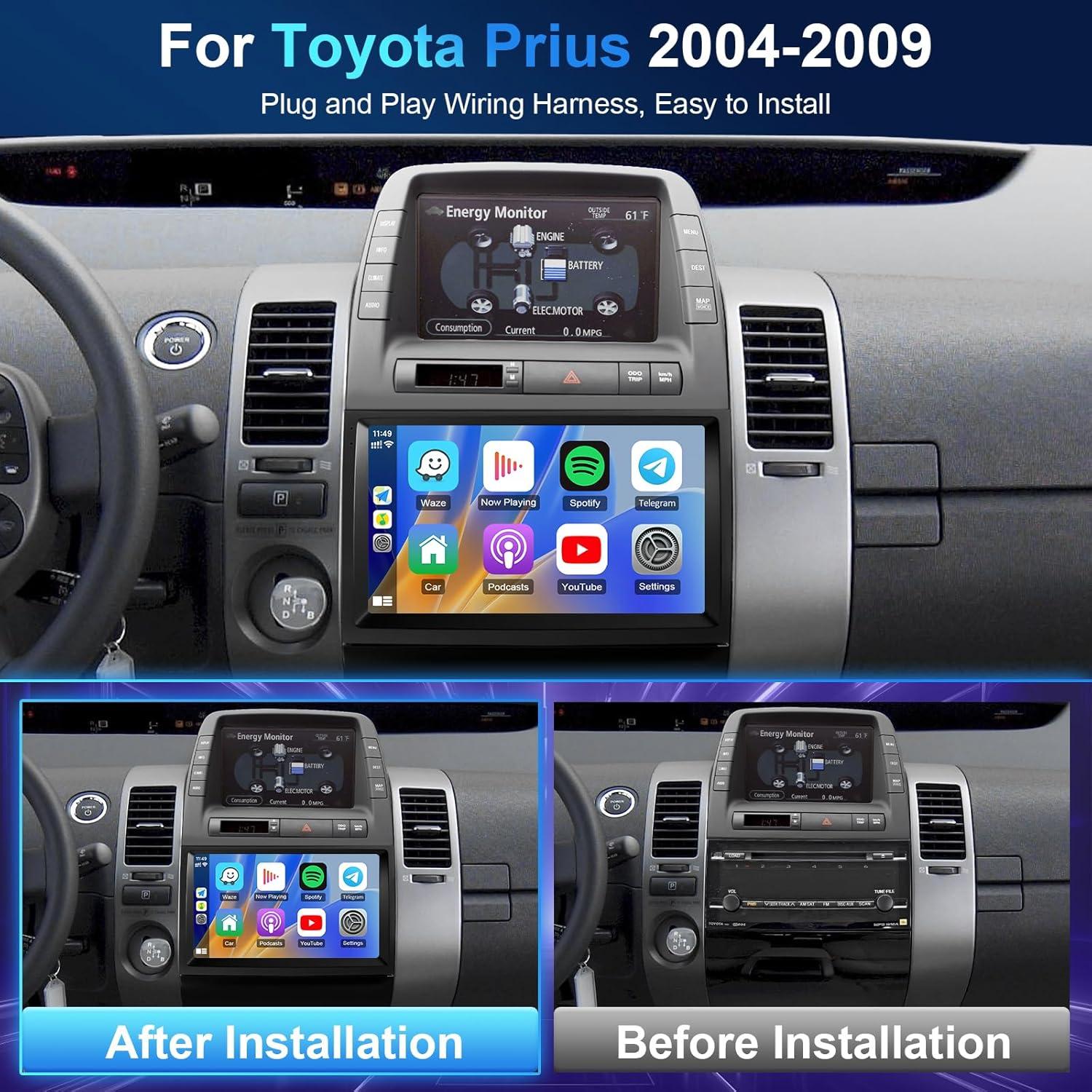 Estéreo de Coche Leadfan para Toyota Prius 2004-2009 con CarPlay