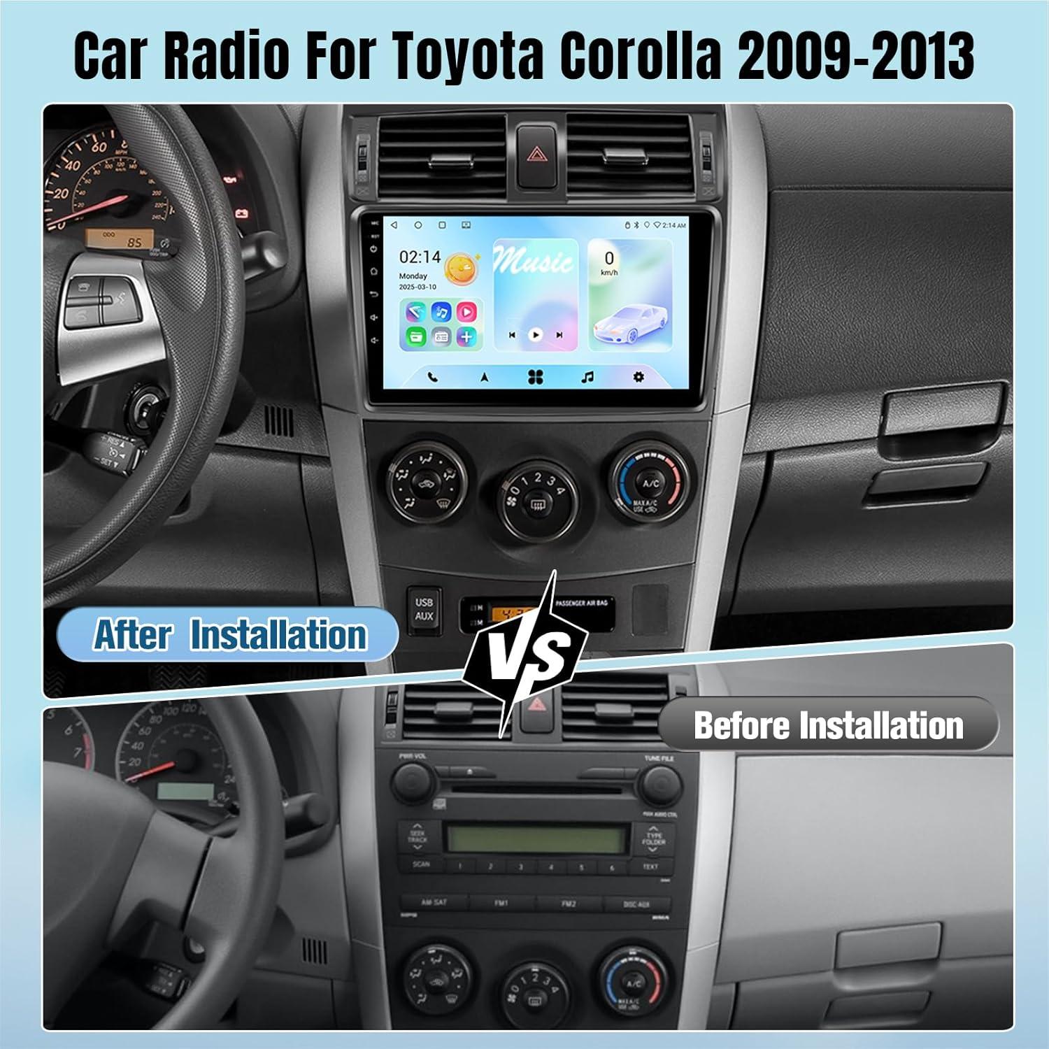 Radio de Coche Leadfan Android 9" para Toyota Corolla 2009-2013