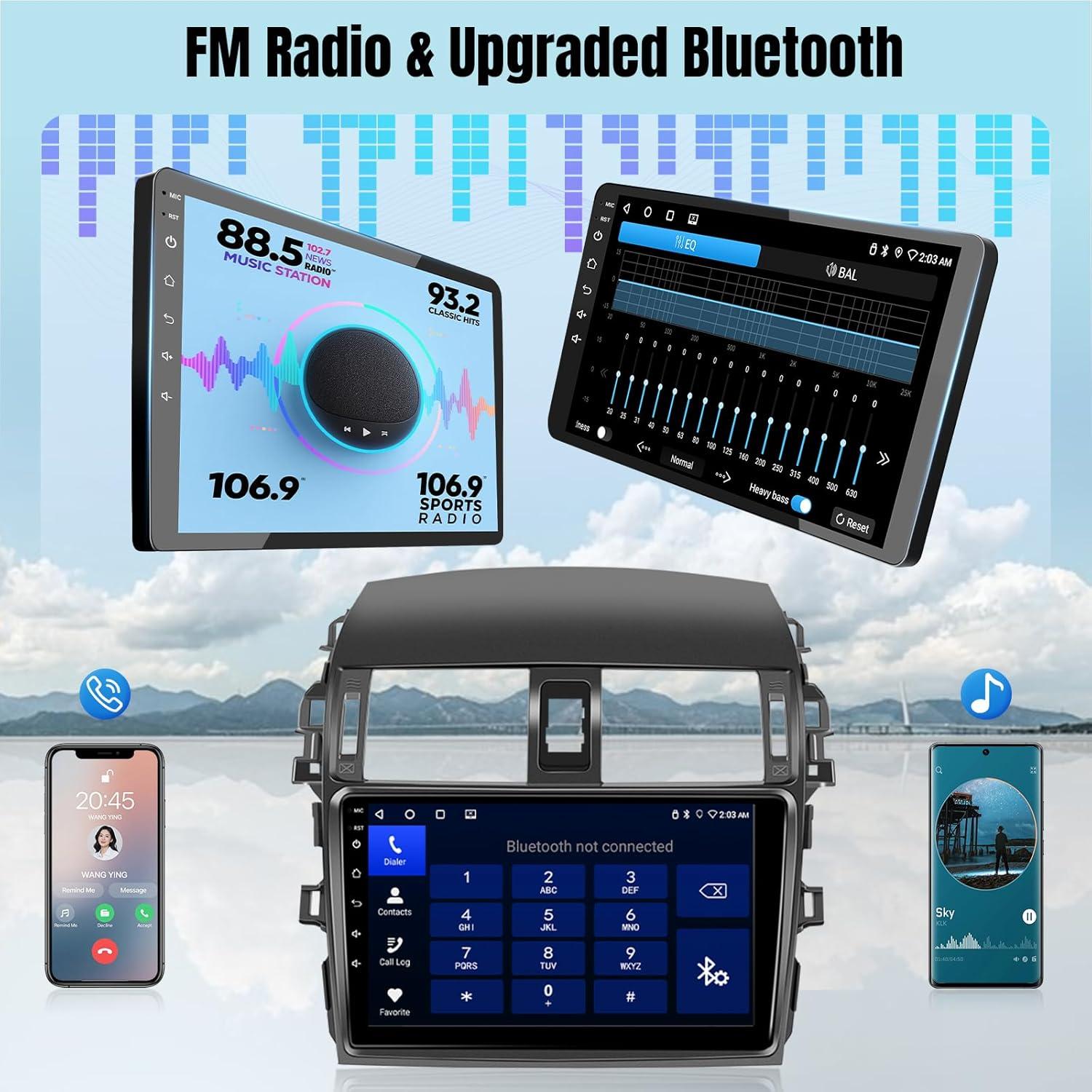 Radio de Coche Leadfan Android 9" para Toyota Corolla 2009-2013