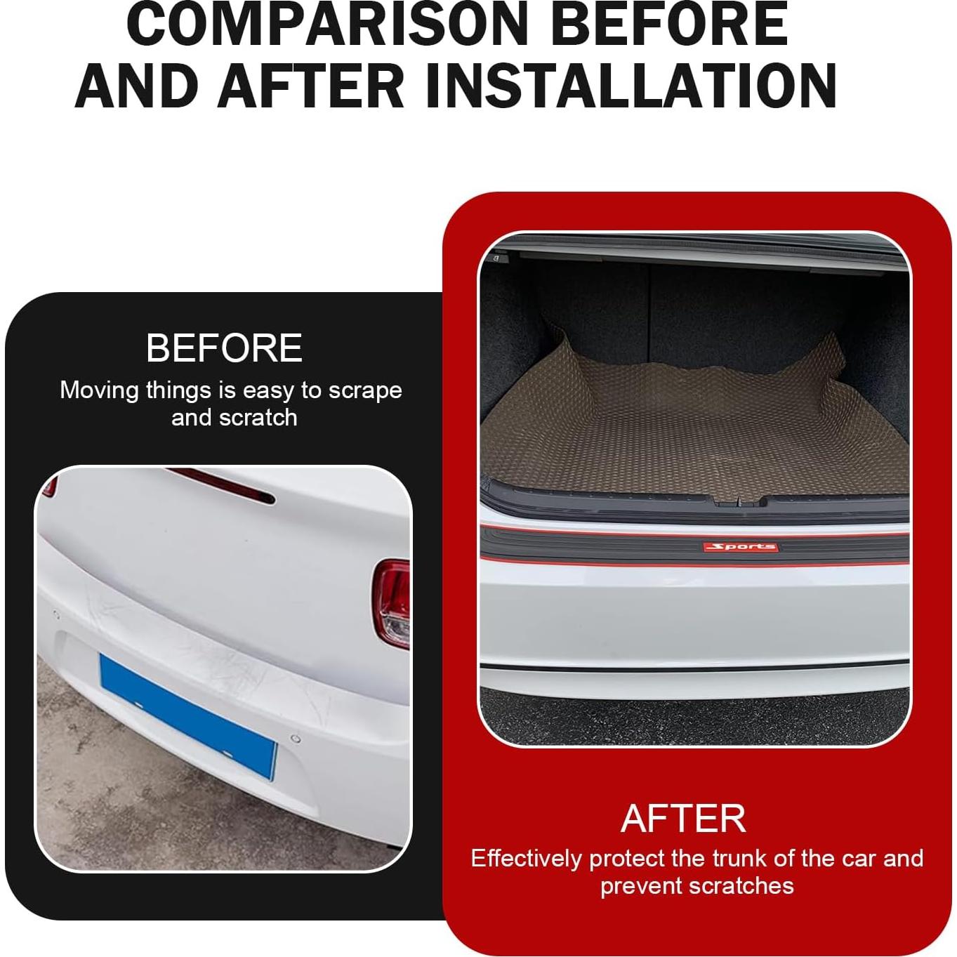 Tira de Parachoques Zeathery HERYFZT03 PVC Flexible 90cm Rojo