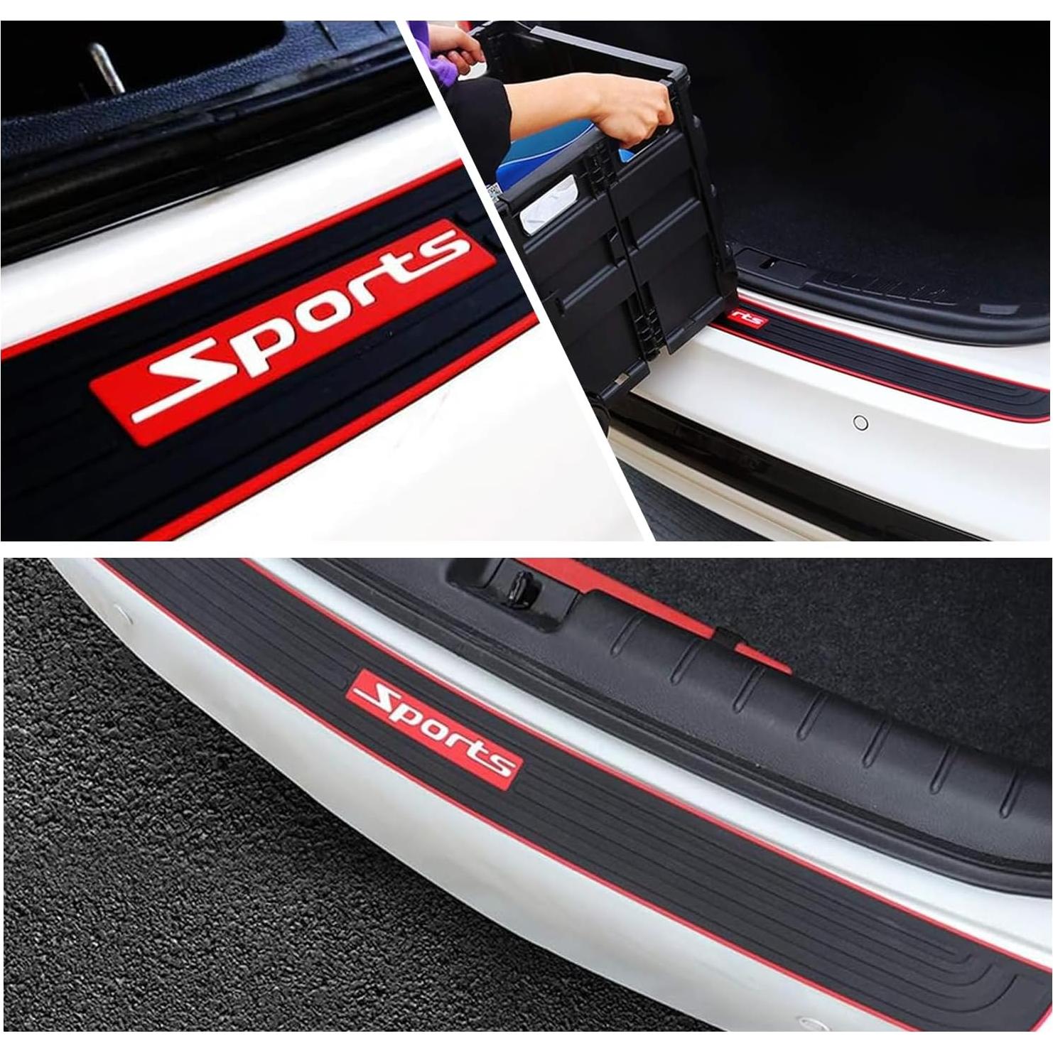 Tira de Parachoques Zeathery HERYFZT03 PVC Flexible 90cm Rojo