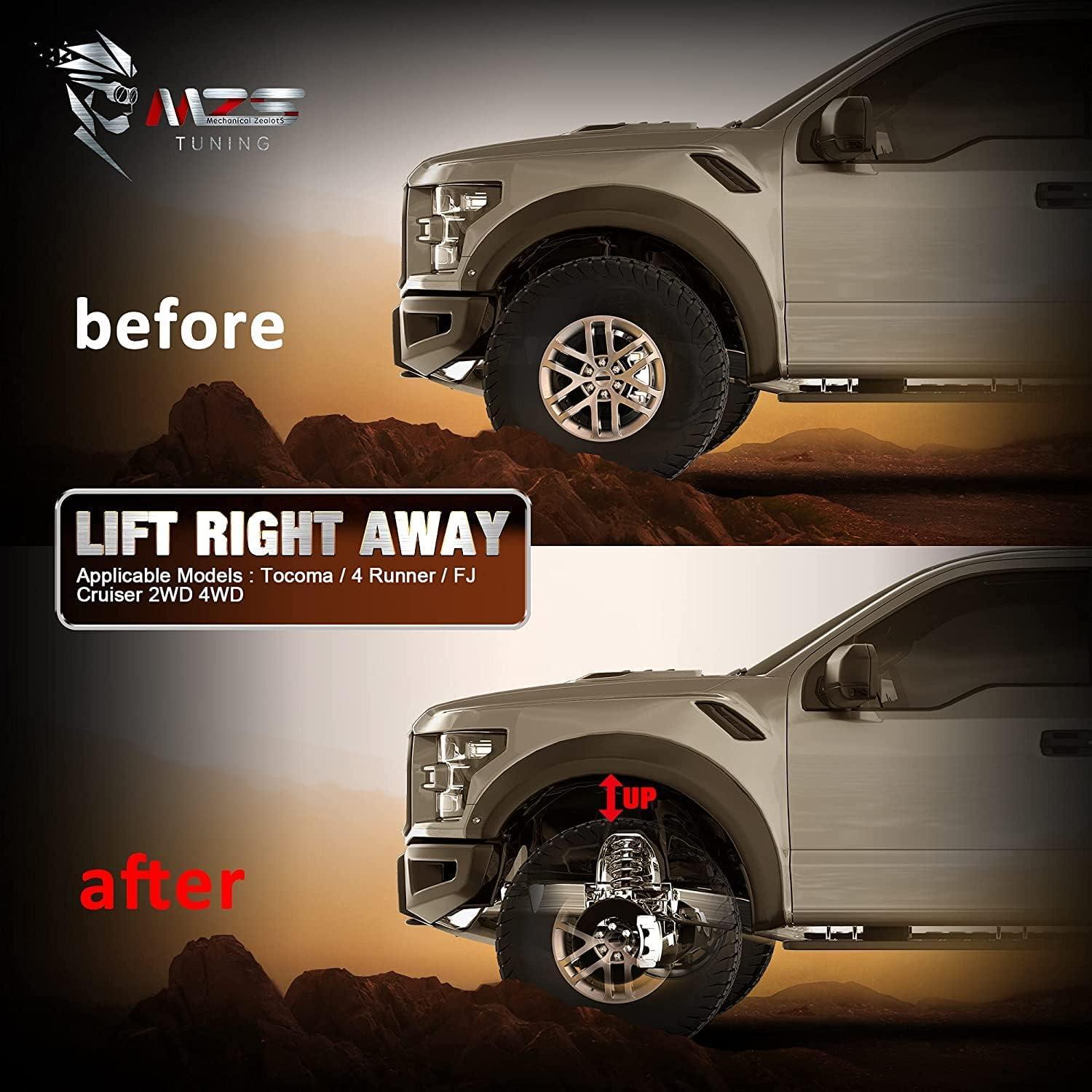 Kit de Elevación Frontal MZS 3" para 4Runner Tacoma FJ Cruiser