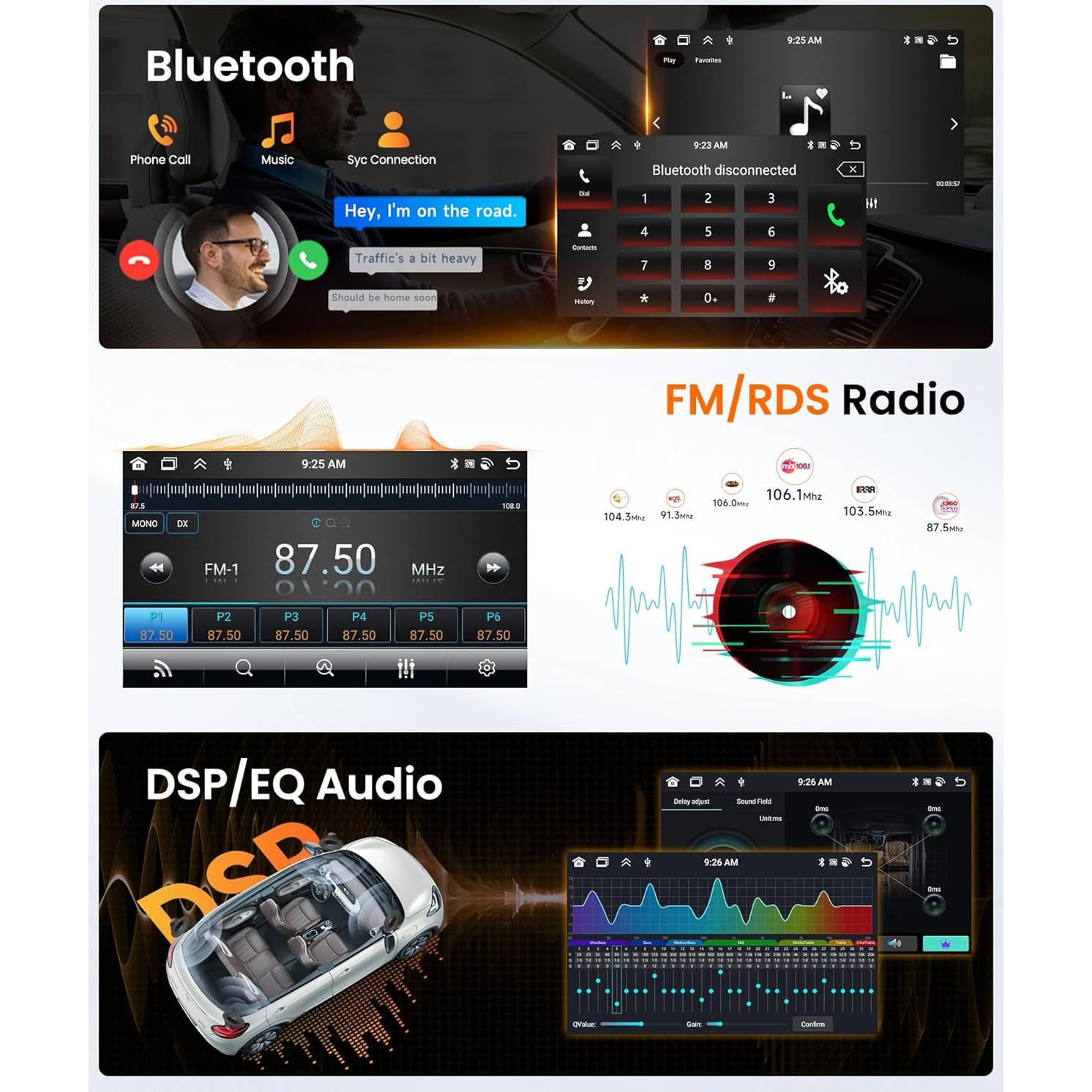 Estéreo de Radio para Toyota Camry 2012-2014 Rimoody 10.1" Android 13