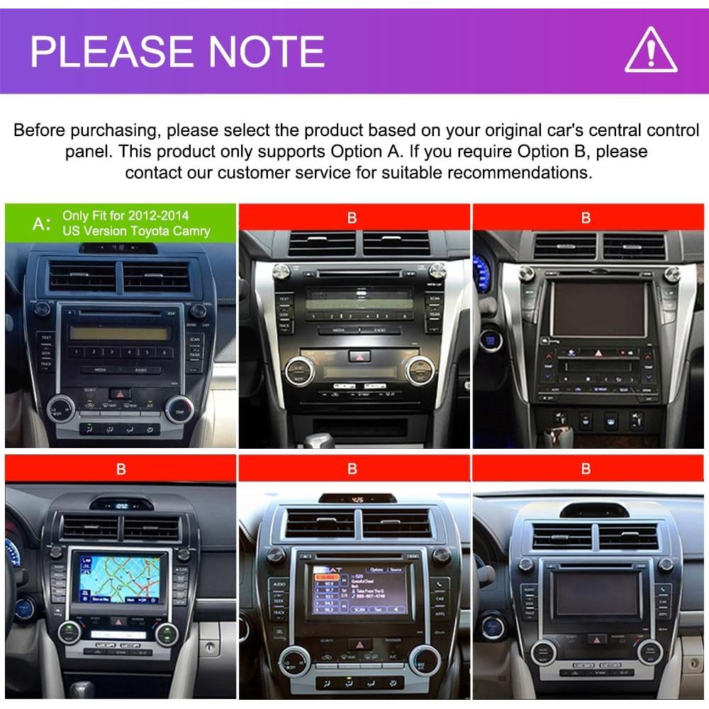 Estéreo de Radio para Toyota Camry 2012-2014 Rimoody 10.1" Android 13