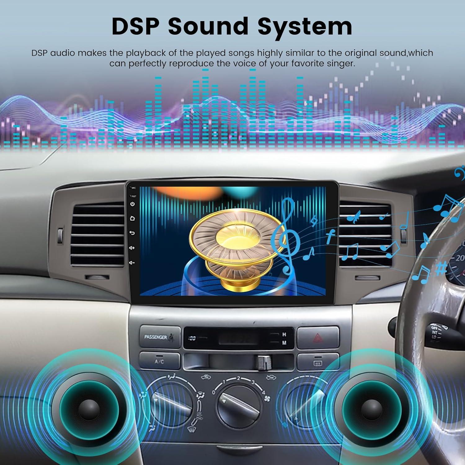 Estéreo Android NHOPEEW 9" para Toyota Corolla 2002-2006