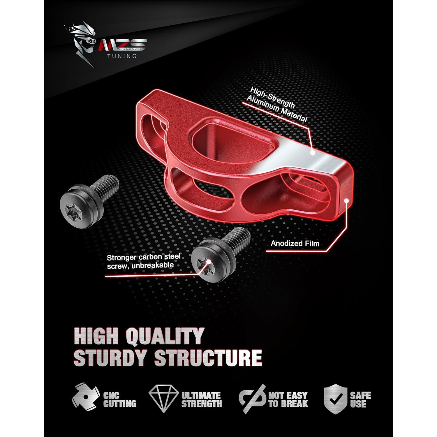 Ganchos de Sujeción MZS para Cama de Camión Tacoma Tundra Rojo