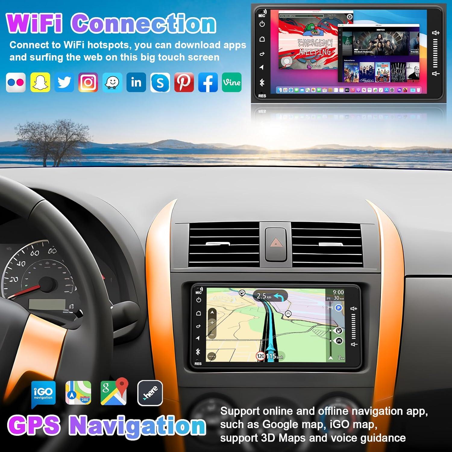 Estéreo de Coche Android 12 para Toyota 4Runner/Tundra/Sequoia