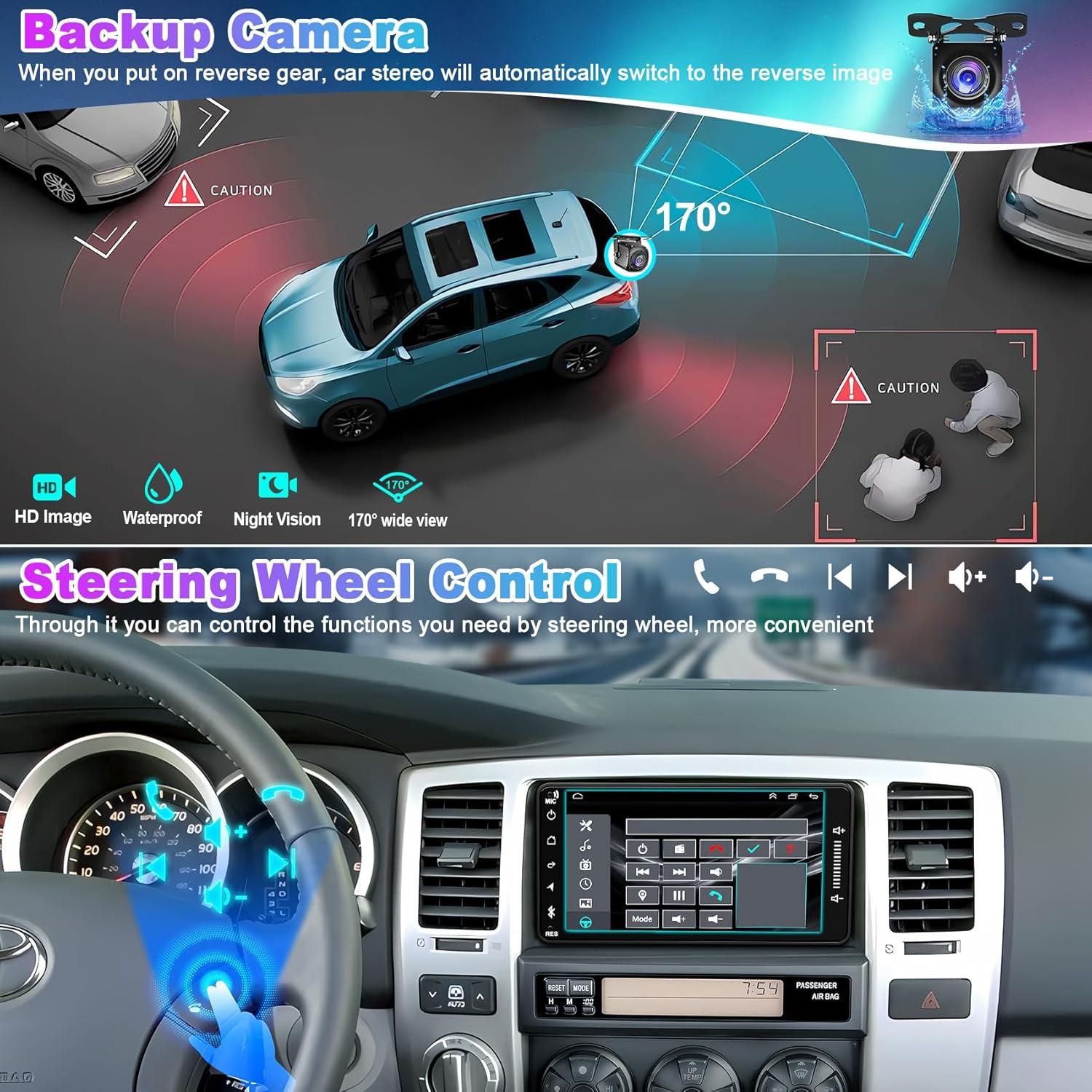 Estéreo de Coche Android 12 para Toyota 4Runner/Tundra/Sequoia