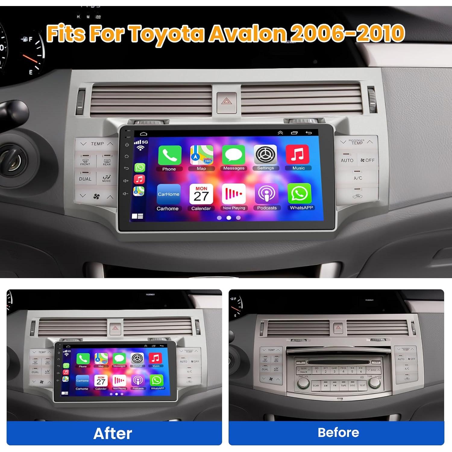Radio Estéreo para Toyota Avalon 2006-2010 con Carplay y Android Auto