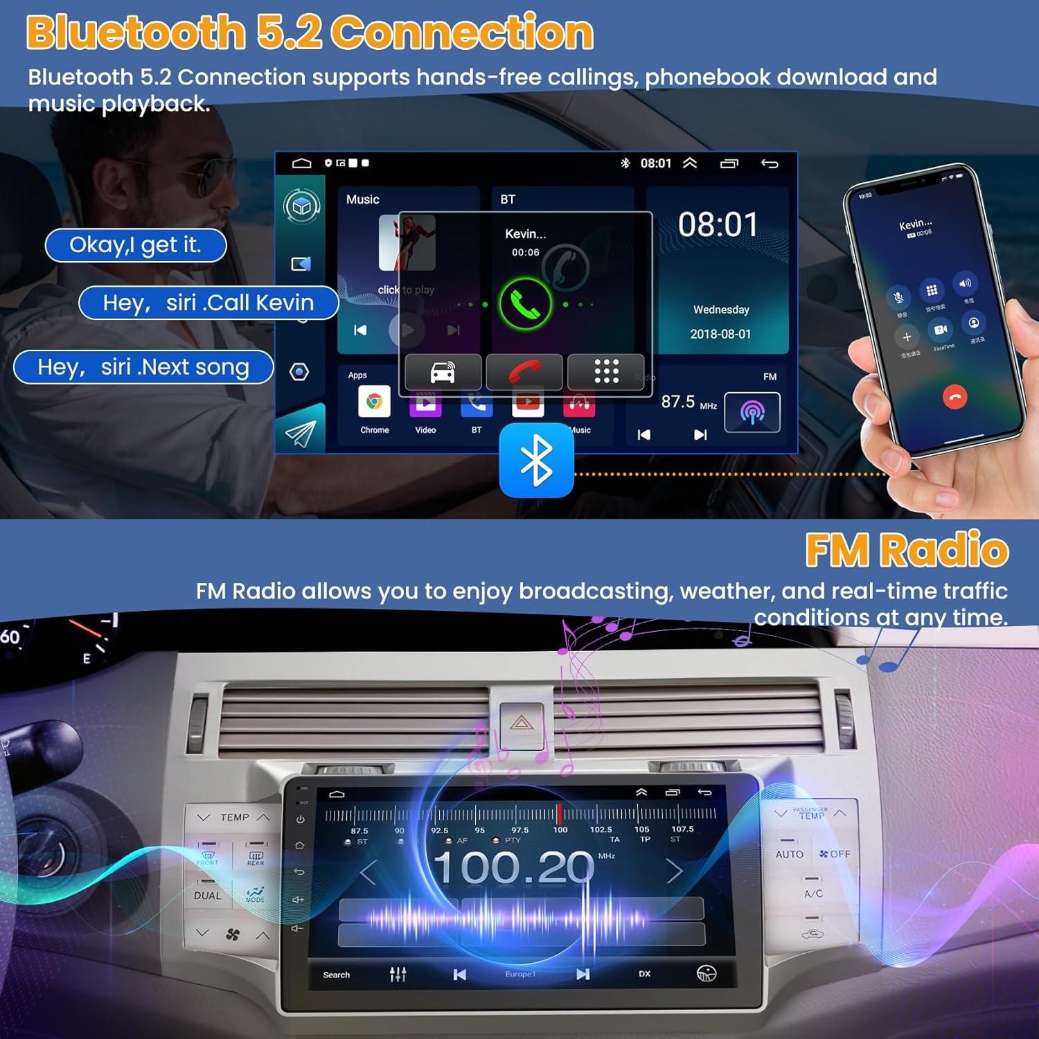 Radio Estéreo para Toyota Avalon 2006-2010 con Carplay y Android Auto