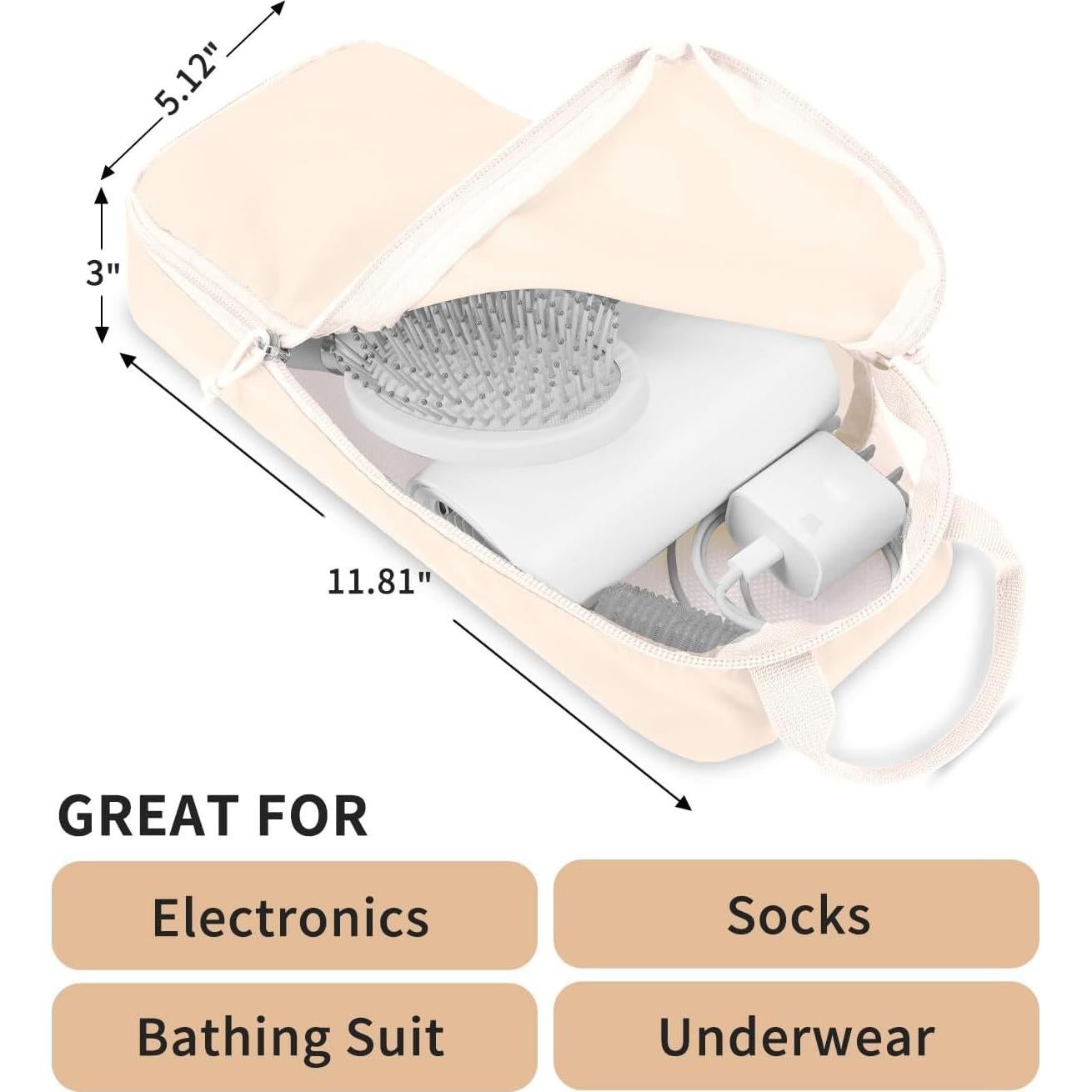 Set de 7 Cubos de Compresión para Viaje Ceneda - Beige