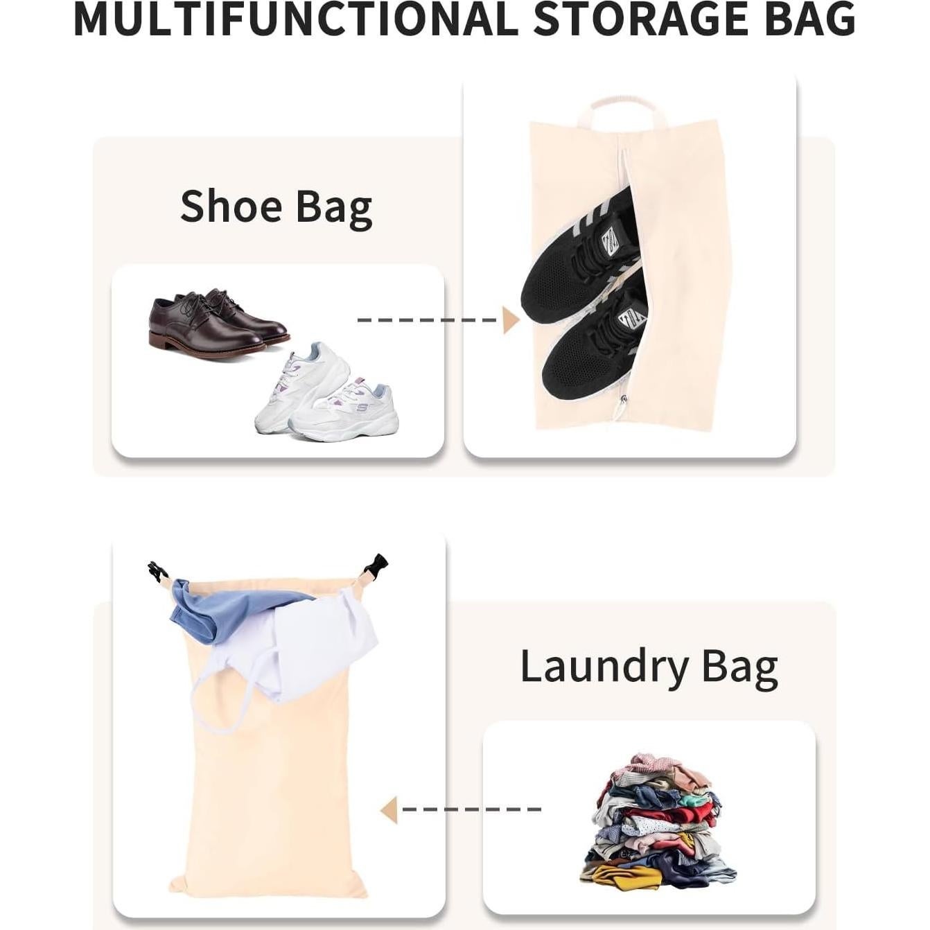 Set de 7 Cubos de Compresión para Viaje Ceneda - Beige