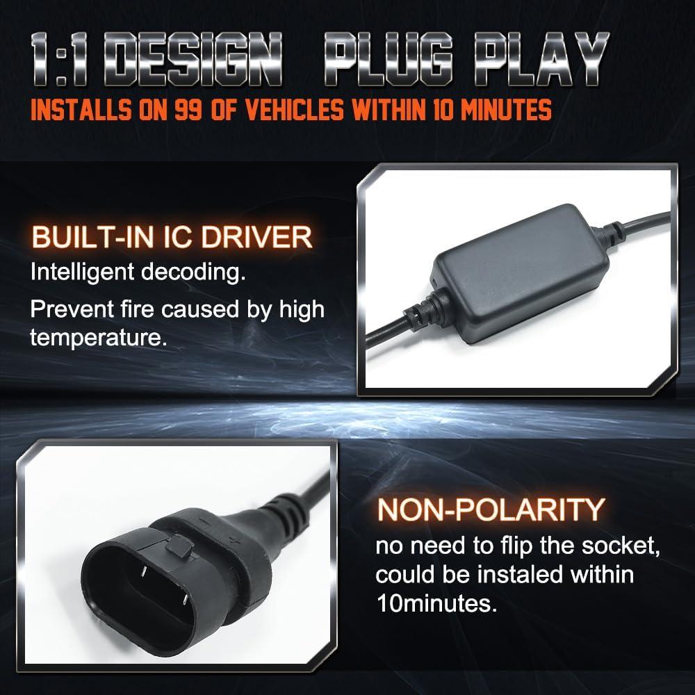 Luces Antiniebla VCSZKXLY 9005 Alta Potencia para Toyota RAV4 2013-2015