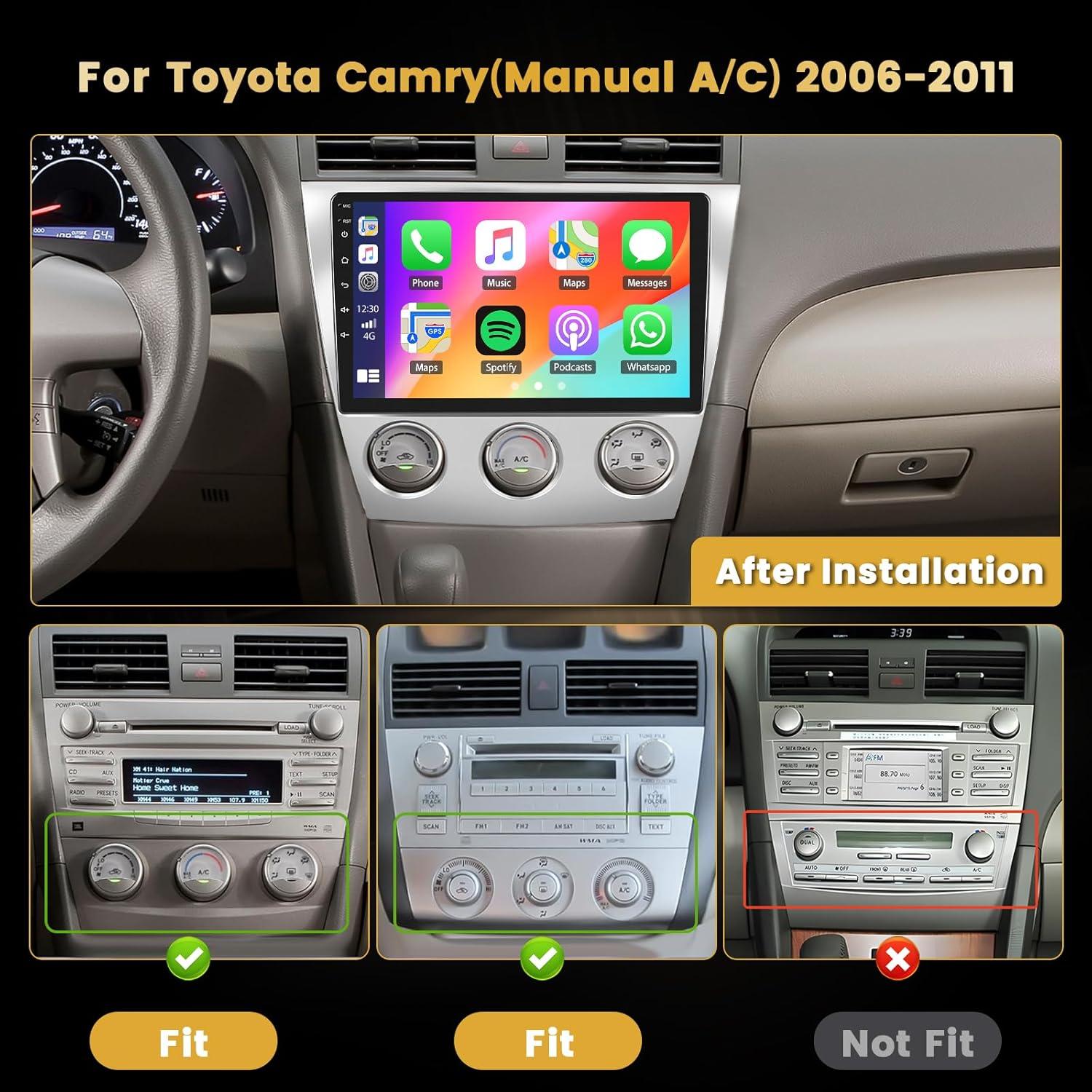 Radio de Coche Hikity 10.1" Android 15 para Toyota Camry 2006-2011