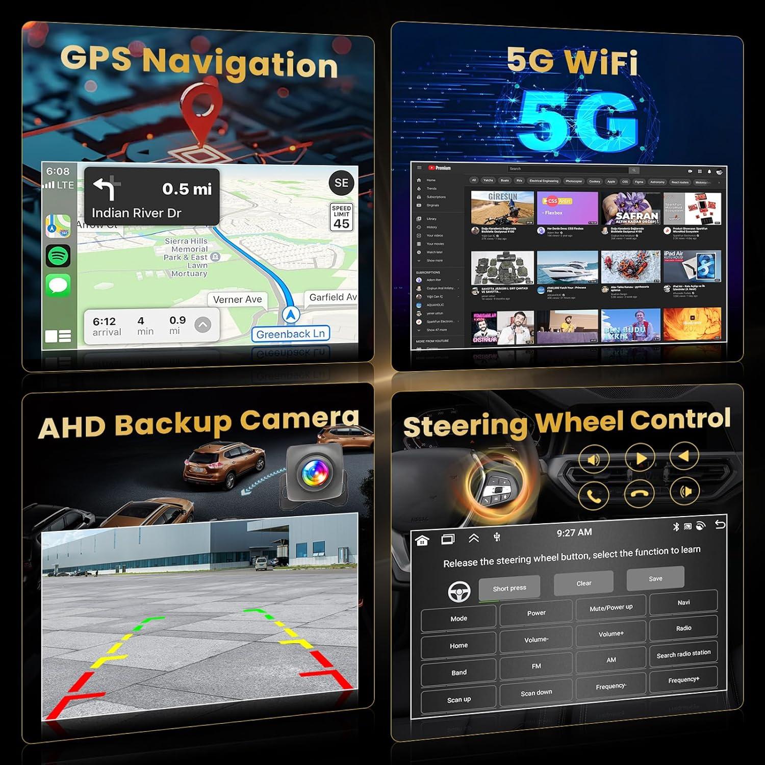 Radio de Coche Hikity 10.1" Android 15 para Toyota Camry 2006-2011