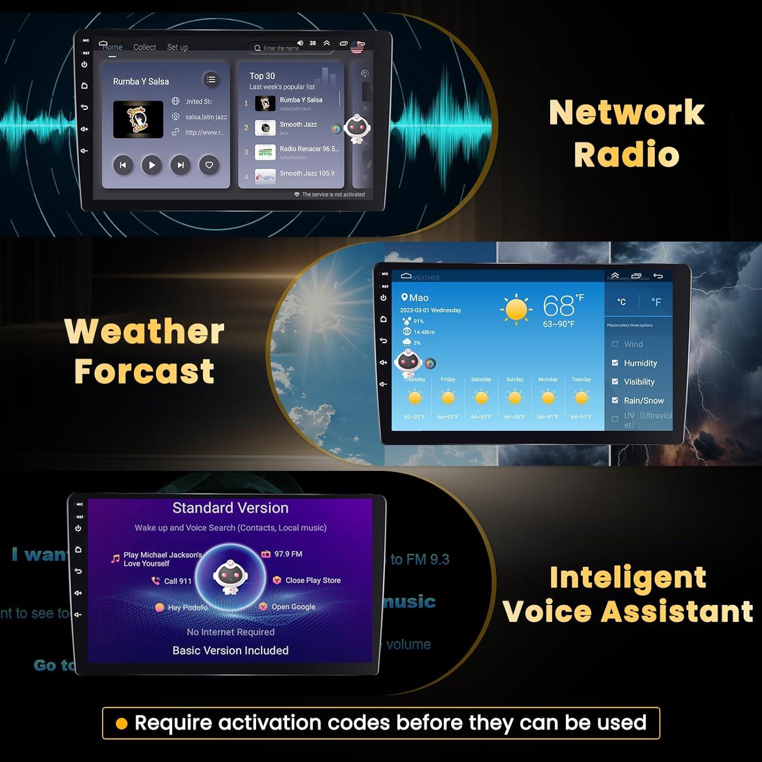 Radio de Coche Hikity 10.1" Android 15 para Toyota Camry 2006-2011