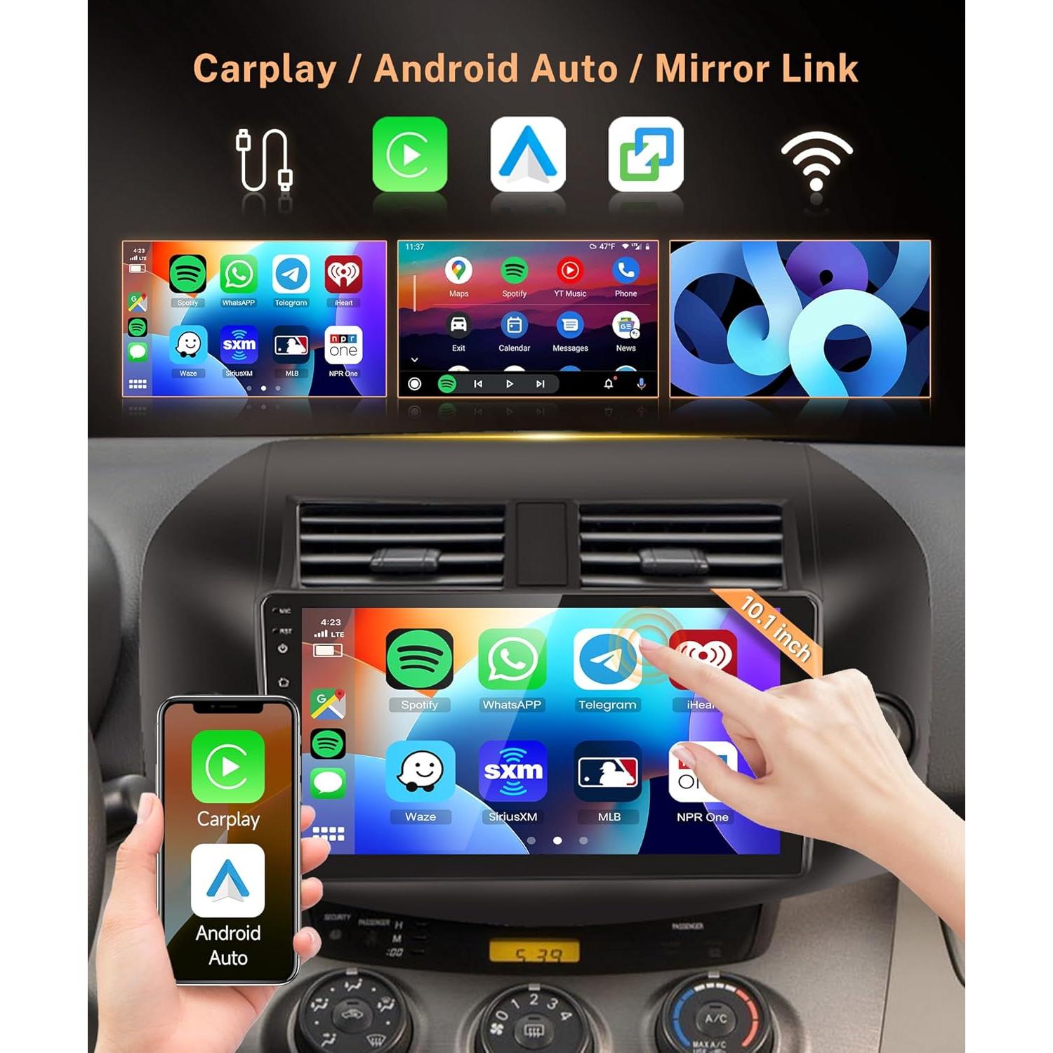 Estéreo de Coche Rimoody 10.1" Android Carplay 6GB+128GB para Toyota RAV4