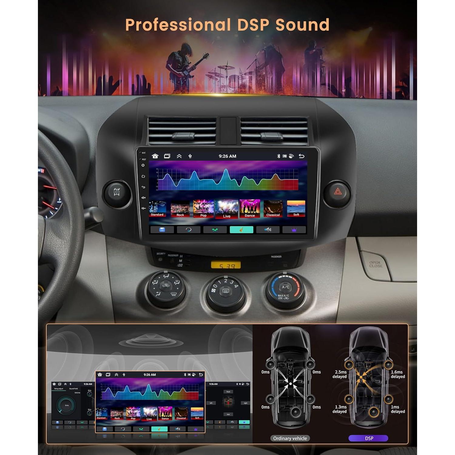 Estéreo de Coche Rimoody 10.1" Android Carplay 6GB+128GB para Toyota RAV4