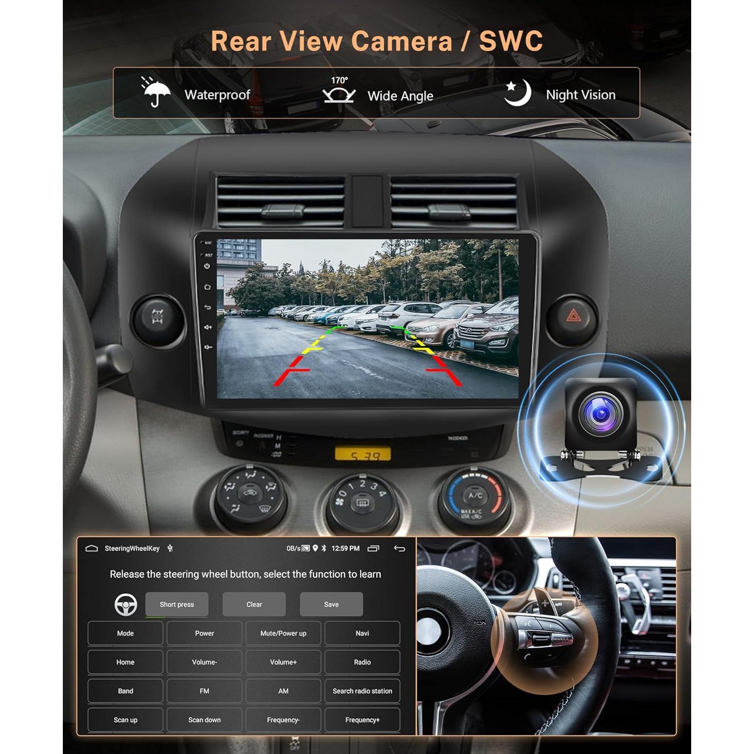 Estéreo de Coche Rimoody 10.1" Android Carplay 6GB+128GB para Toyota RAV4